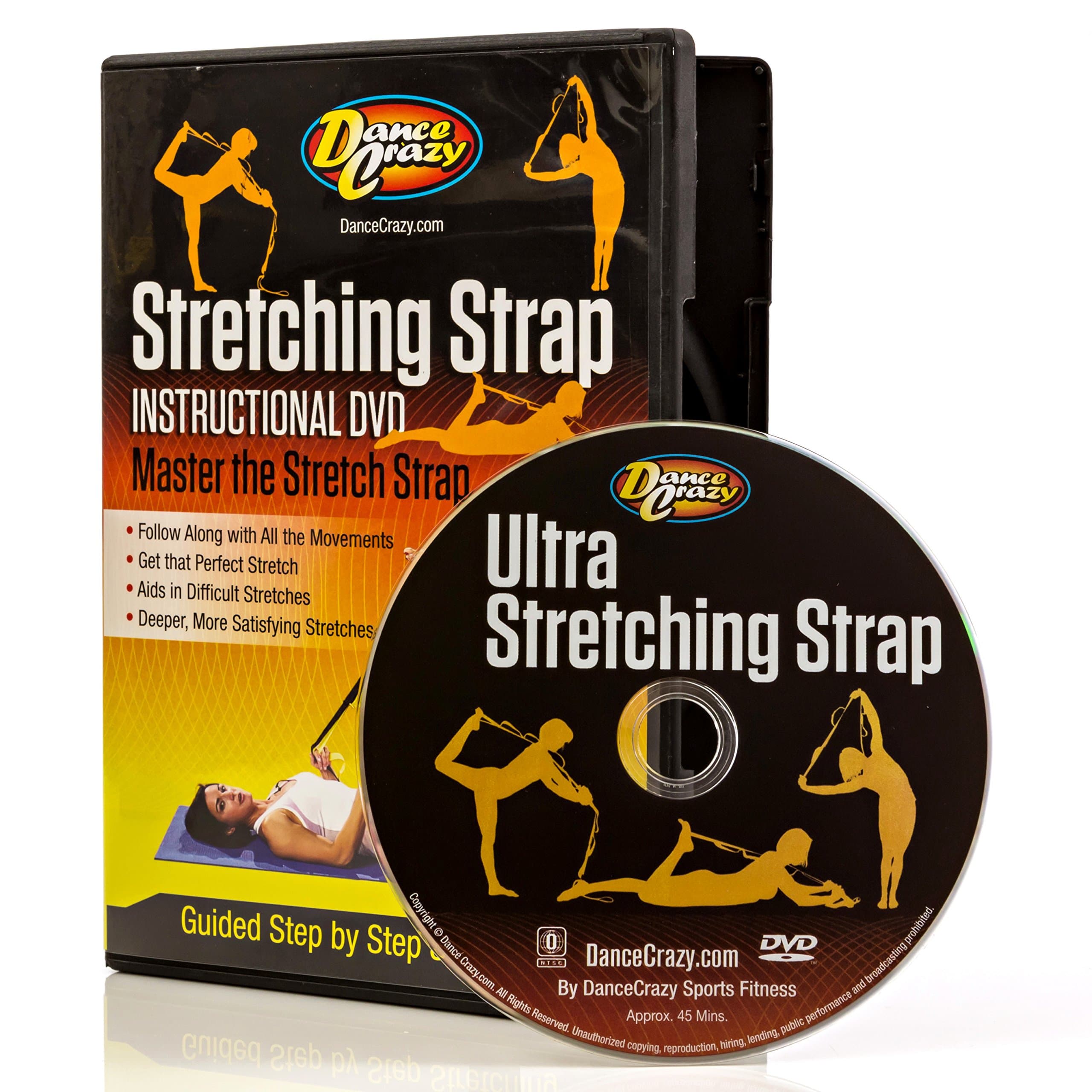 DanceCrazy Ultimate Stretching Exercises DVD - PIlates and Yoga Stretch Belts and Straps Muscle Relief Step by Step