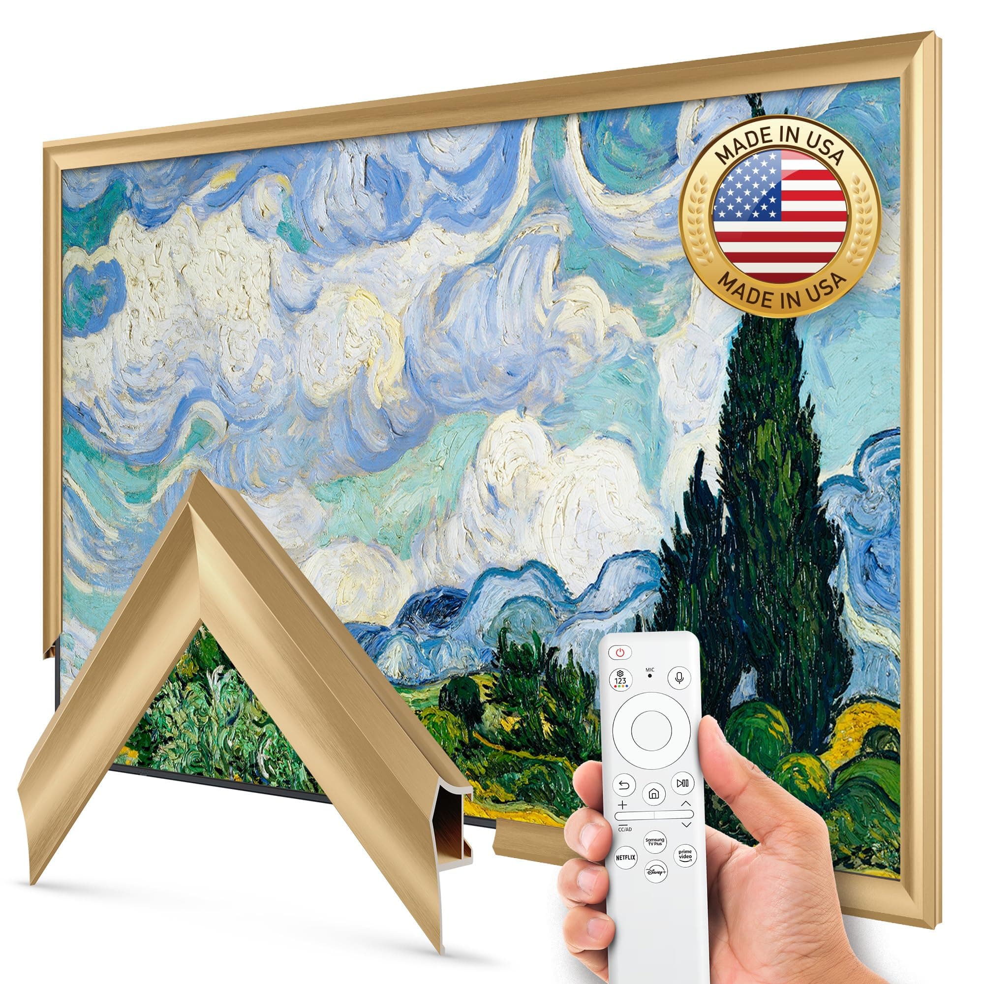 Samsung The Frame TV Deco Frames - Alloy Prismatic Pale Gold Bezel - Compatible with 32" Frame TV (2021-2024)