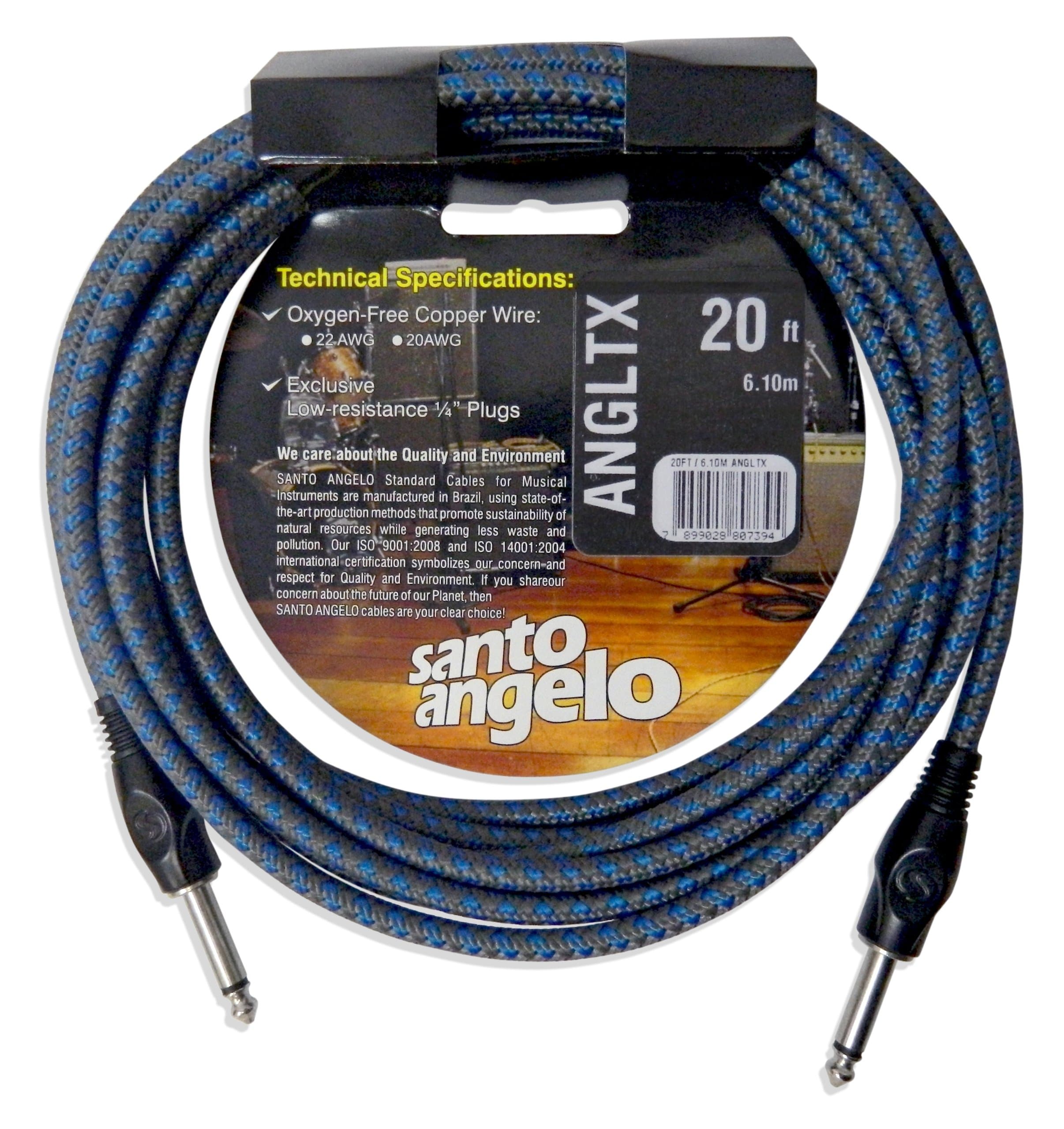 ANGL TX 0.77 Inch 1/4-inch Straight Instrument Cable - 20 Feet
