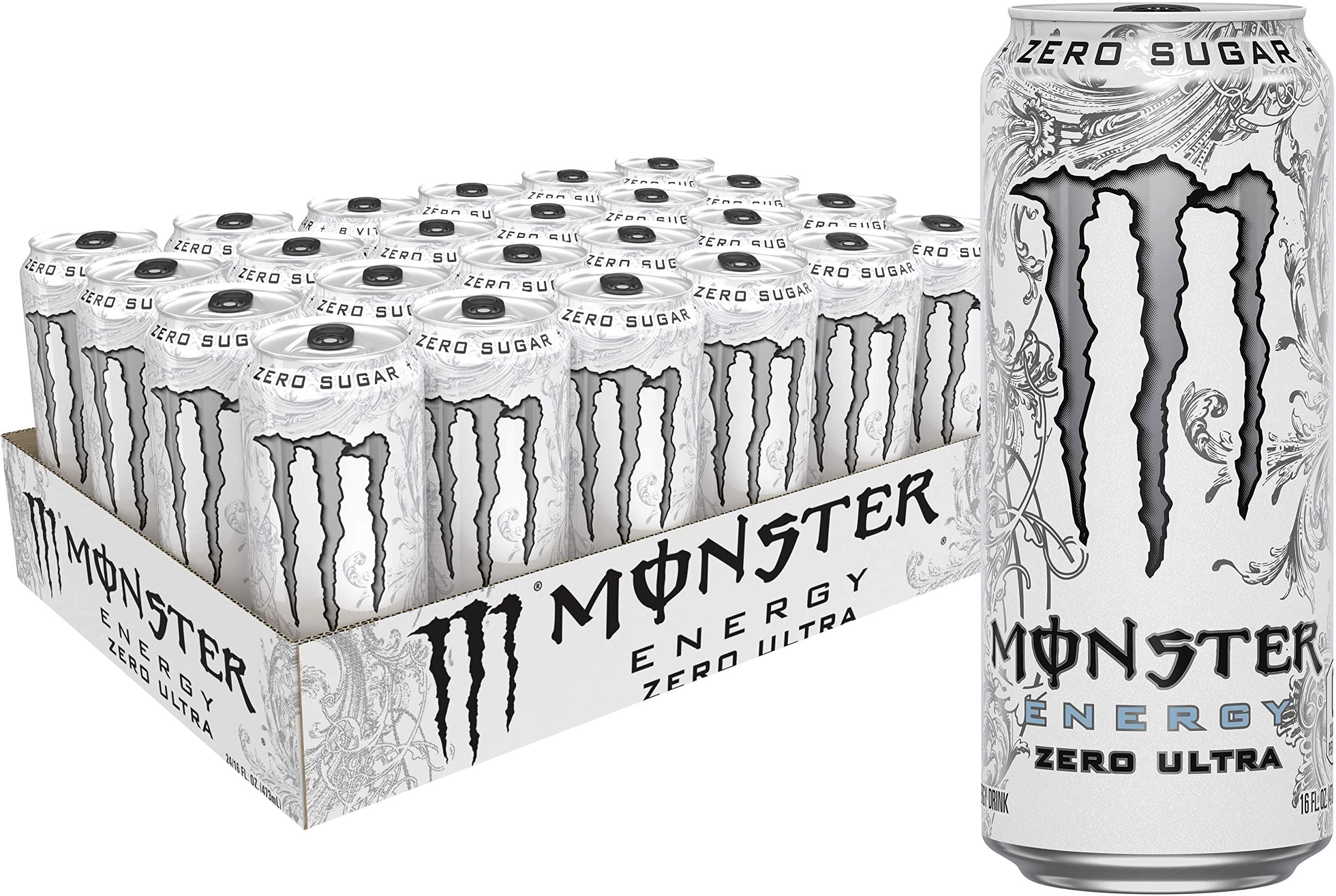 Monster Energy, Zero Ultra, 16 Ounce (Pack Of 24)