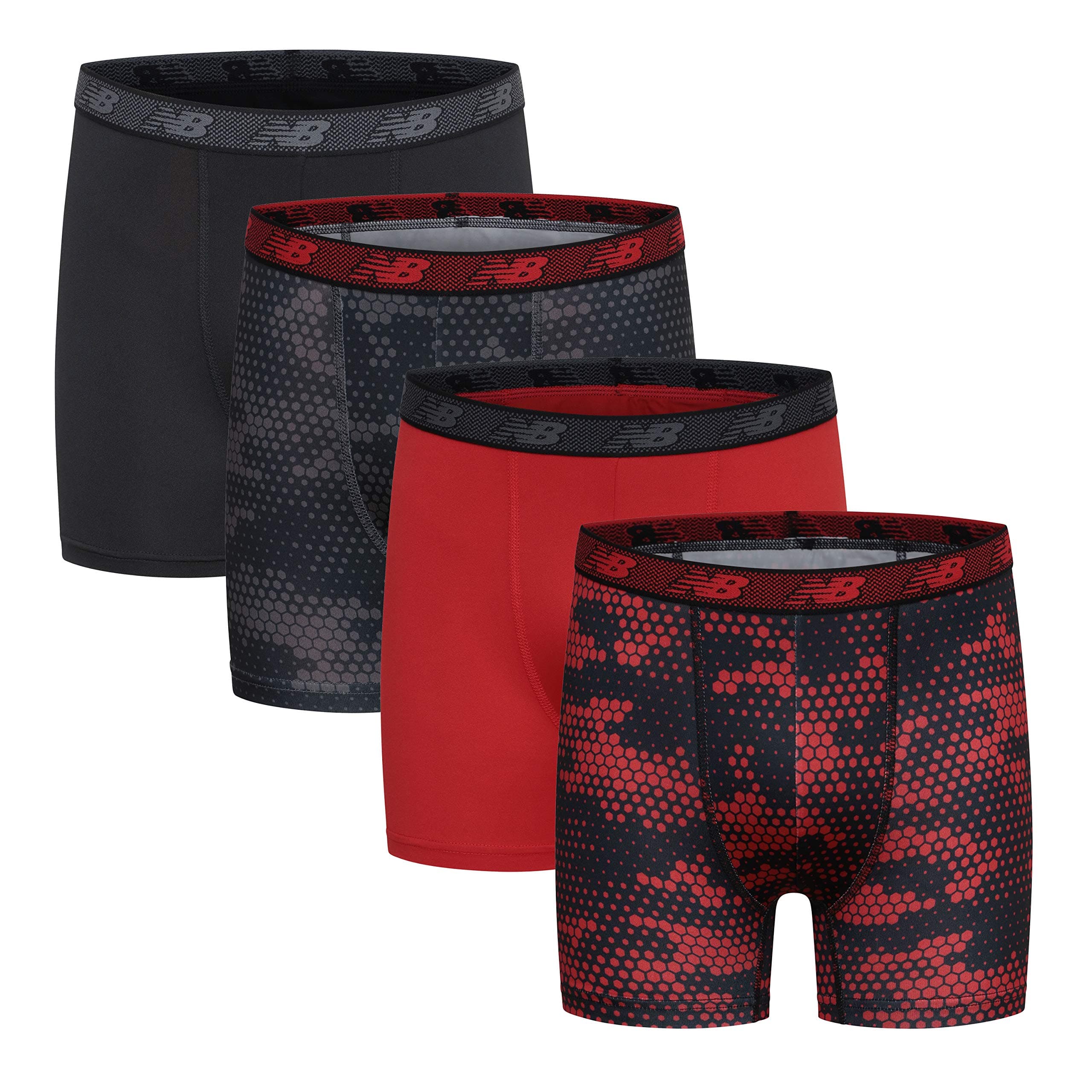 New BalanceBoys' 3.5" Performance Boxer Briefs Trunks Underpants (4 Pack)