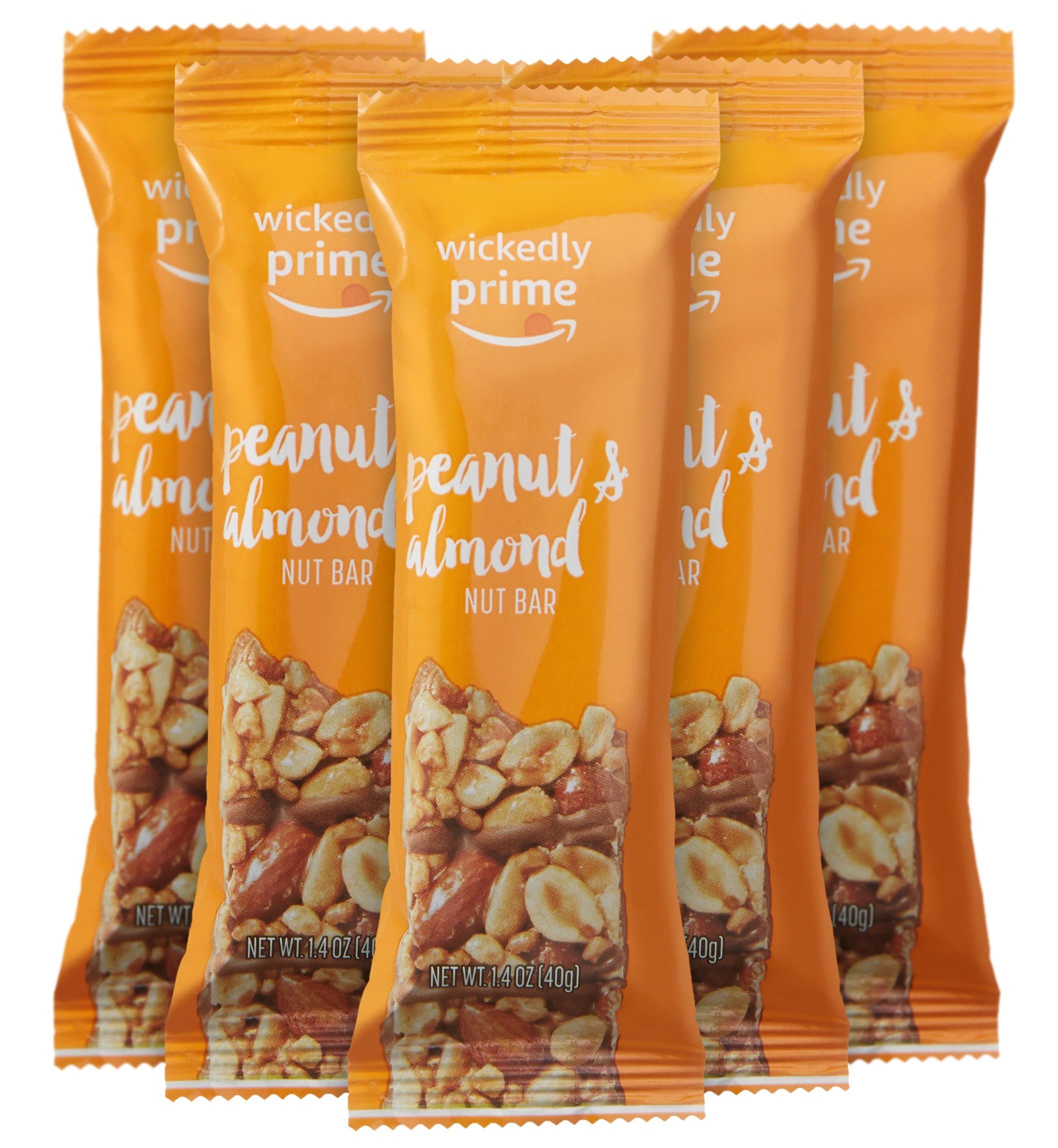 Wickedly Prime Nut Bar, Peanut & Almond, Gluten Free, Kosher, 1.4 Ounce, 5 Count