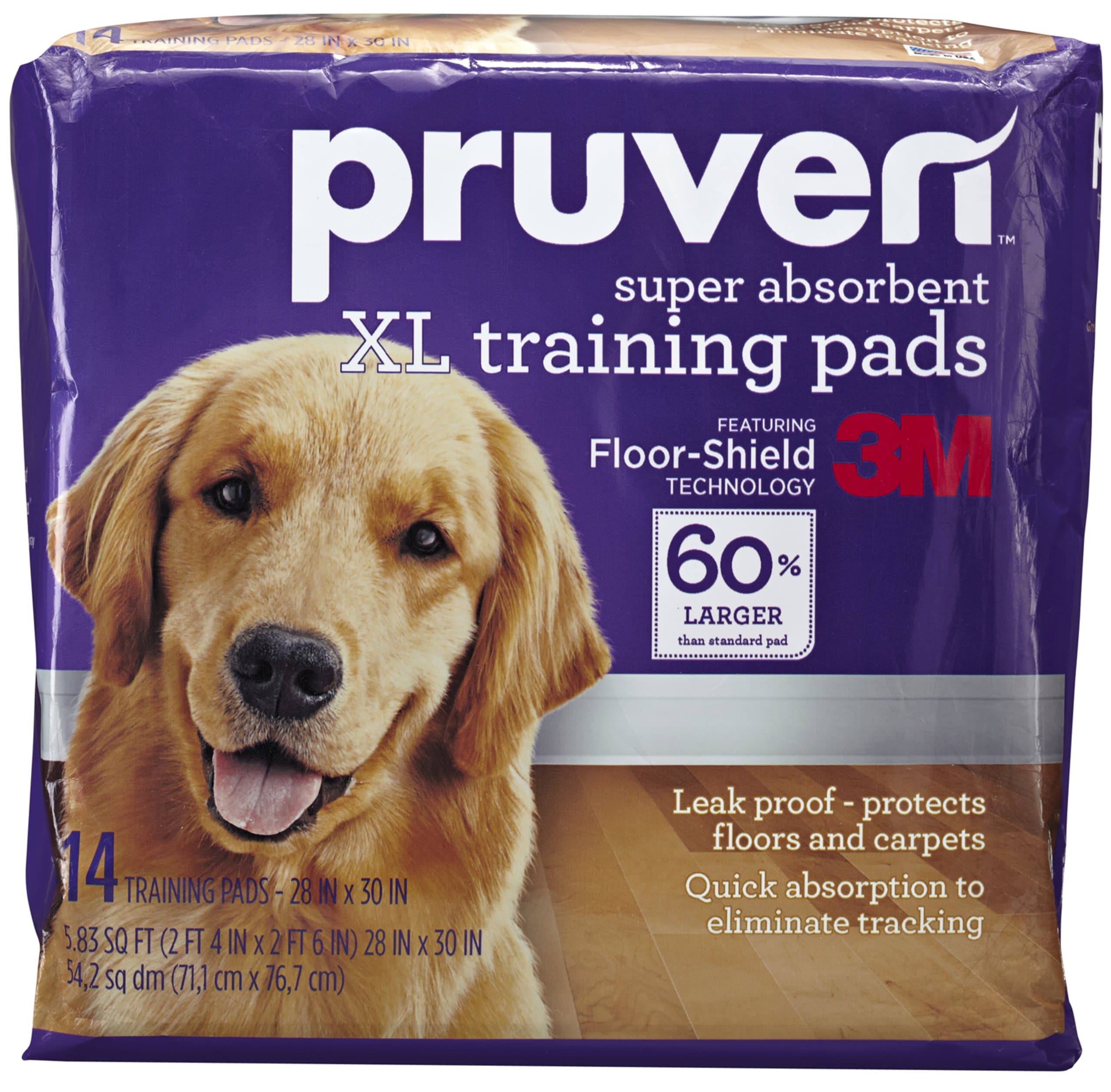 Pruven PP-XL-14 Super Absorbent Training Pads with X-Large Pads, 28 by 30-Inch