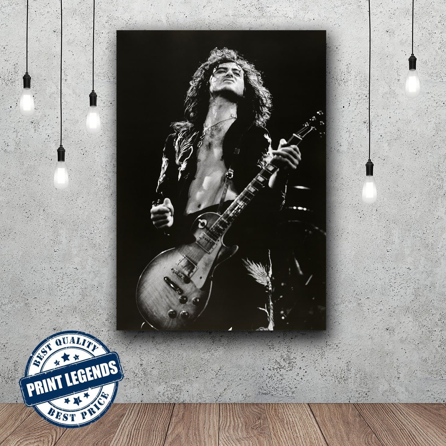 Jimmy Page Led Zeppelin Music Canvas Print - Canvas Art - Wall art - Framed Print