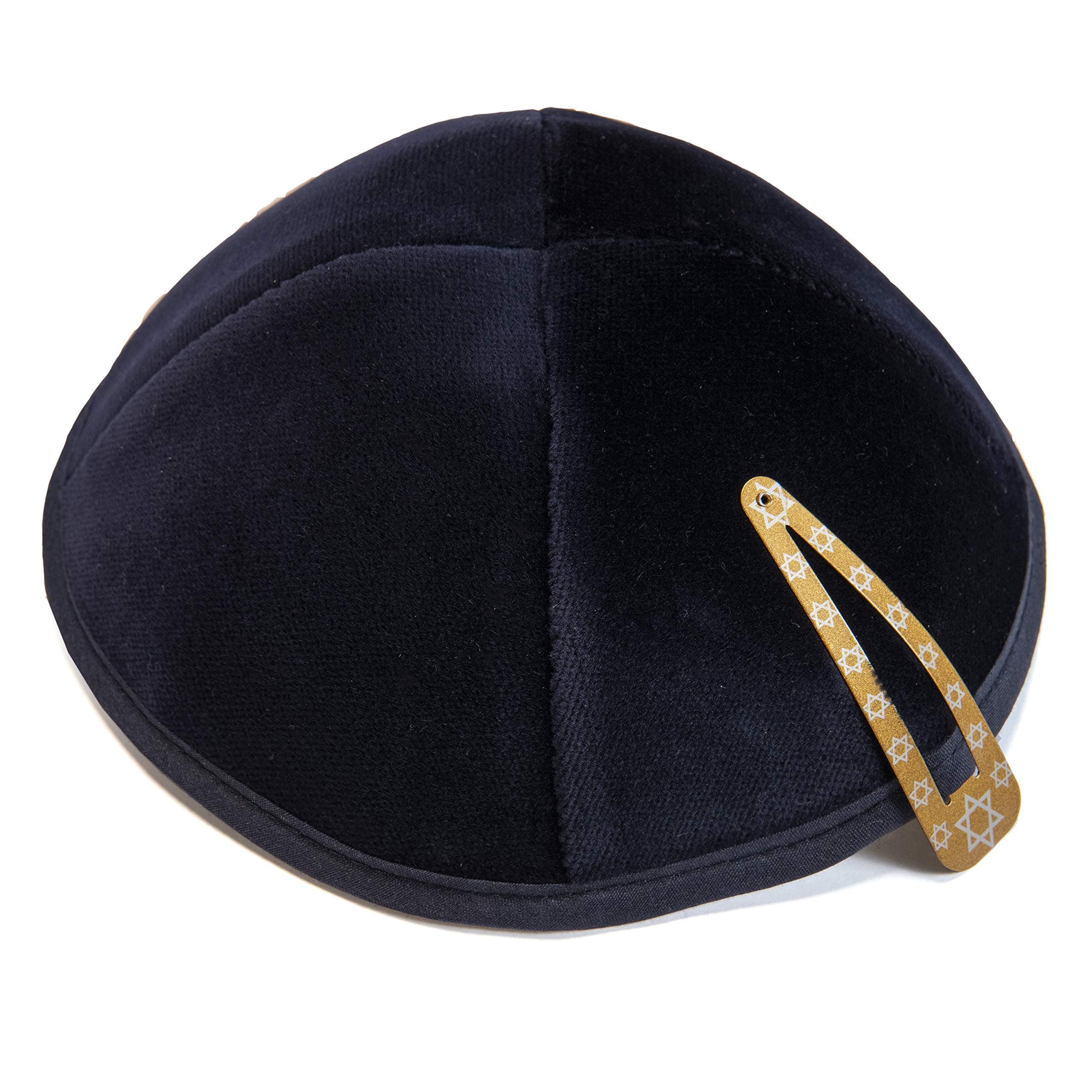 JL Kippha'sNavy Blue Velvet 20 cm Kippah Yarmulke Jewish Kippa Israel Cap Judaica w/clip Mens