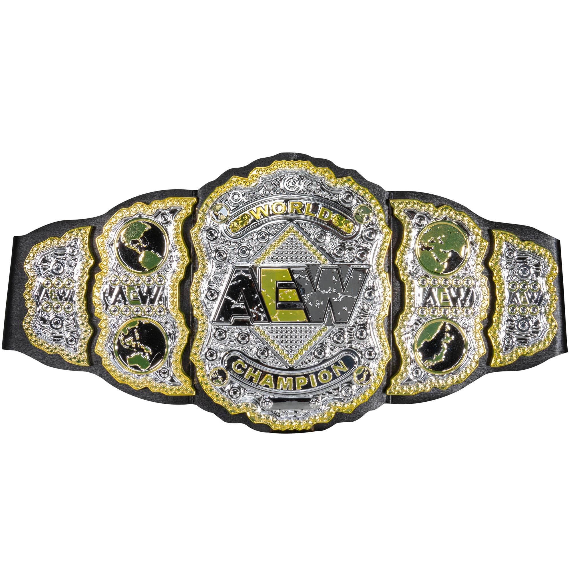 Aew All Elite Wrestling World Championship Belt - Authentic Design Role-Play, Wear And Display Title Belt - Multicolor