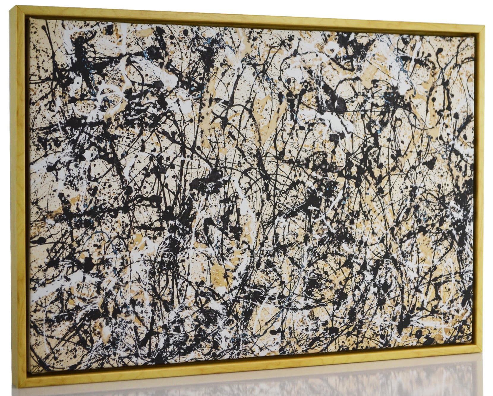 Berkin Arts Framed Jackson Pollock Giclee Canvas Print Paintings Poster Reproduction Fine Art Home Decor (NO.30)