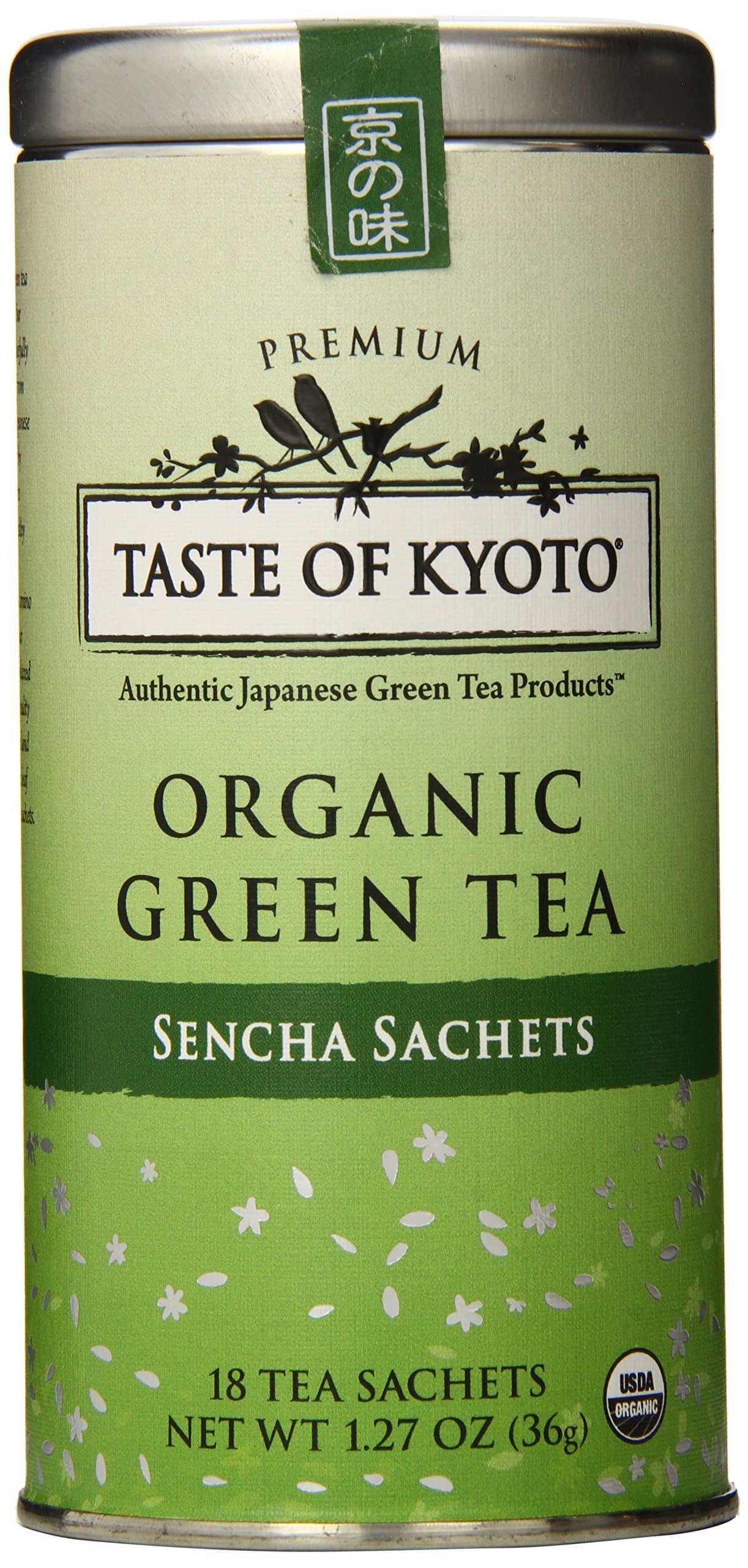 TASTE OF KYOTOSencha Green Tea Sachets, Premium, 18CountUSDA Organic
