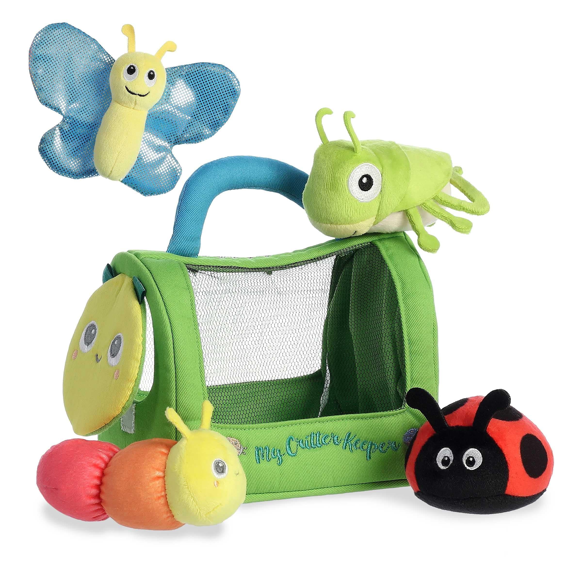 Aurora® Engaging Baby Talk™ My Critter Keeper™ Baby Stuffed Animal - A Fun Playset for Sensory Engagement and Play - for Babies and New Parents - Multicolor 6.5 Inches