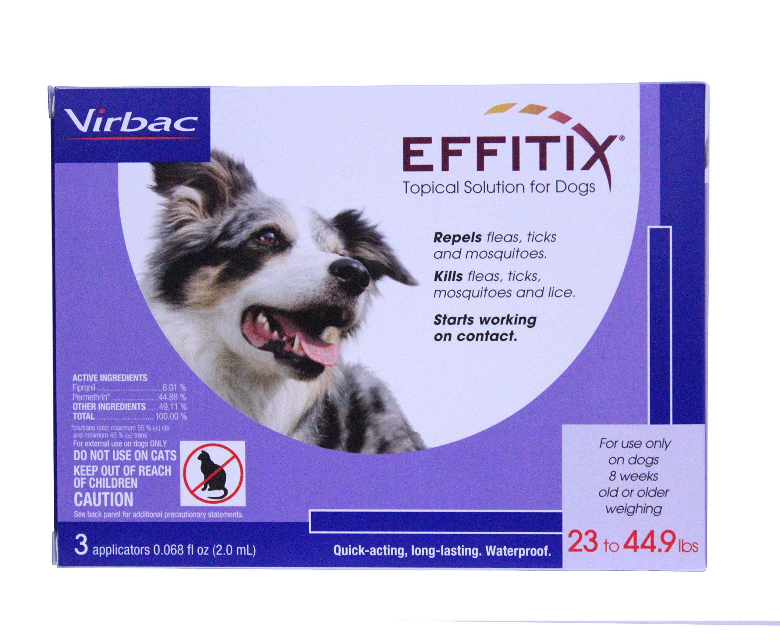 Effitix Topical Solution for Dogs 23-44.9 lbs, 3 Month Supply