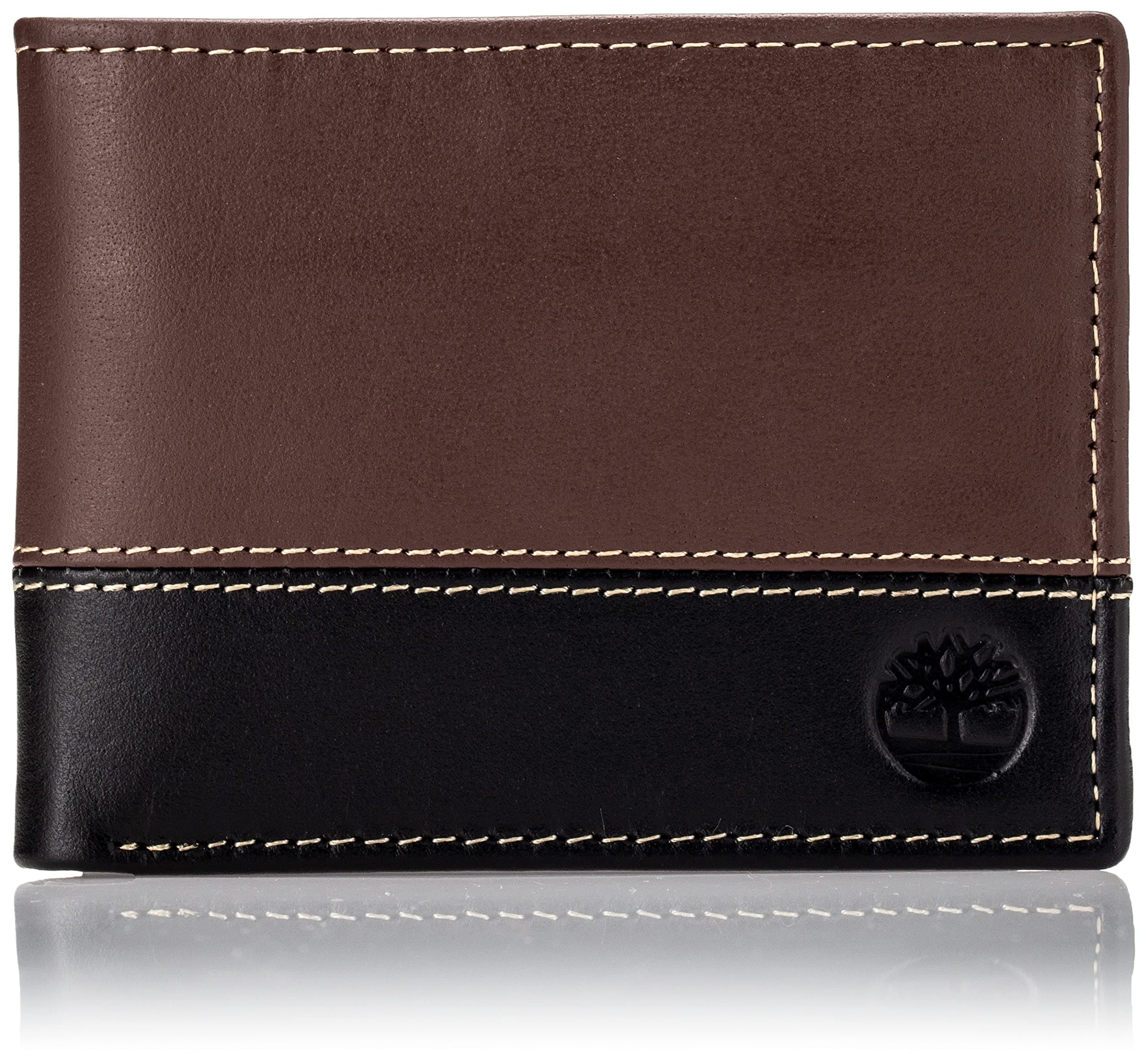 Men's Leather Passcase Wallet Trifold Wallet Hybrid