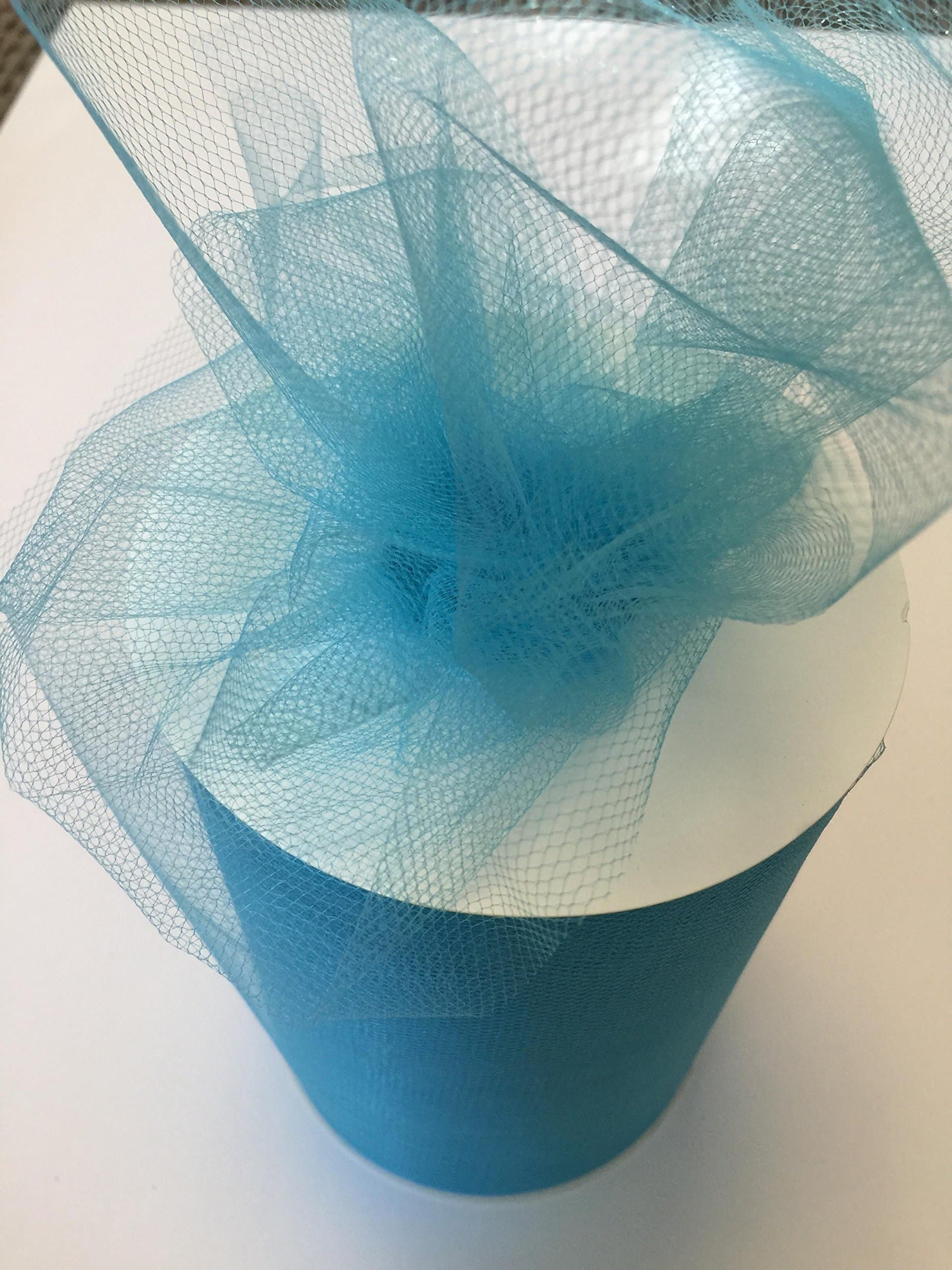 Tulle Fabric Spool/Roll 6 inch x 100 Yards (300 feet), 34 Colors Available, On Sale Now! (Turquoise)