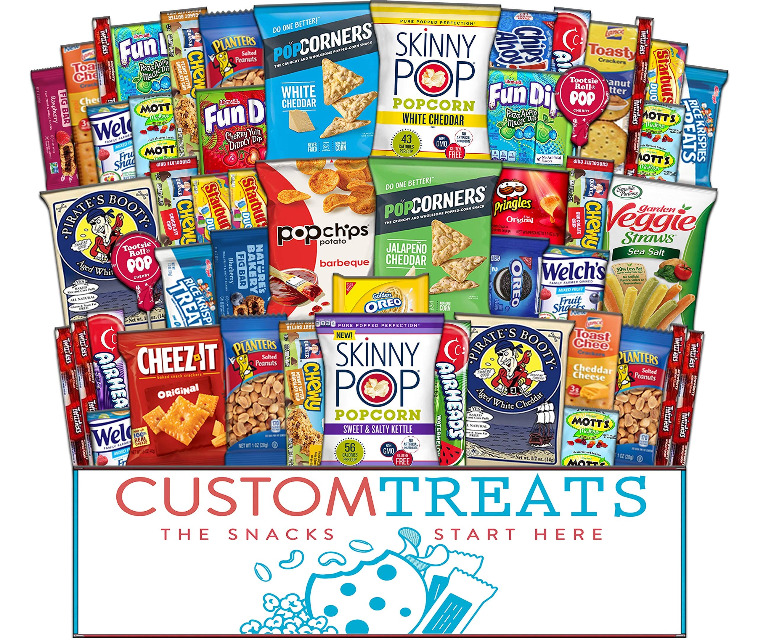 Ultimate Snack Assortment Care Package - Chips, Crackers, Cookies, Nuts, Bars - School, Work, Military or Home (50 Pack)