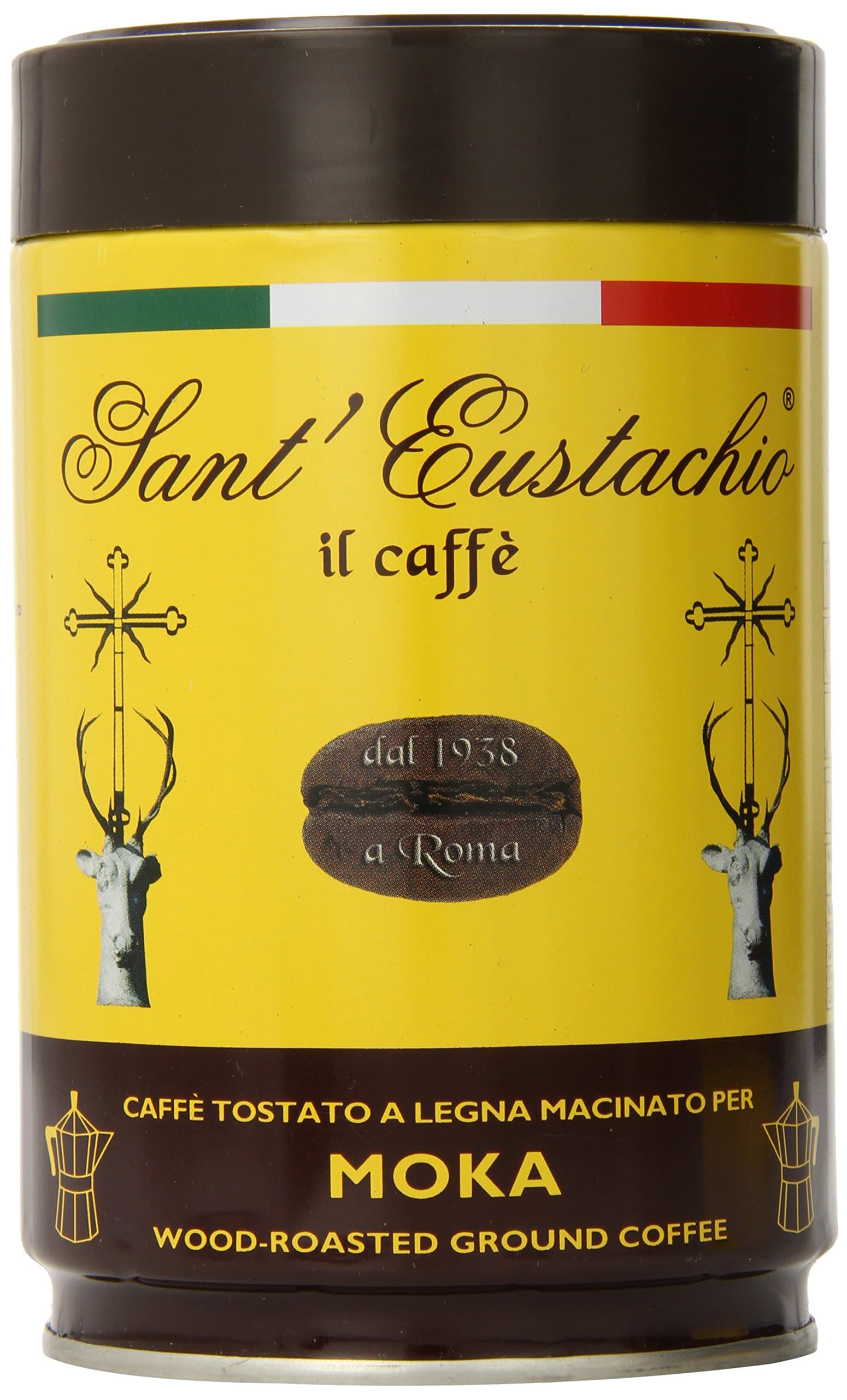 Sant Eustachio Ground Coffee in Can, Moka, 8.8 Ounce