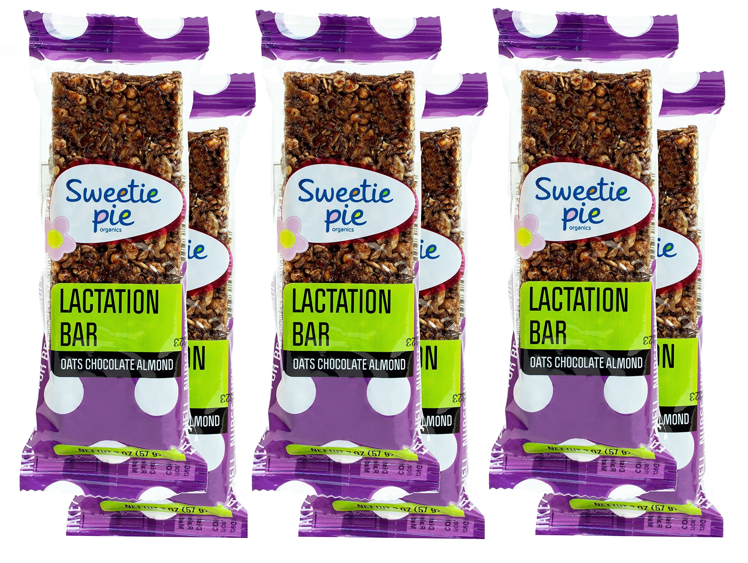 Sweetie Pie Organics Lactation Bars, 6 bars, Wholesome Alternative to Lactation Cookies. Dairy Free. A Yummy Lactation Supplement. Supports Milk Supply during Breastfeeding. More Wholesome than Lactation Cookies