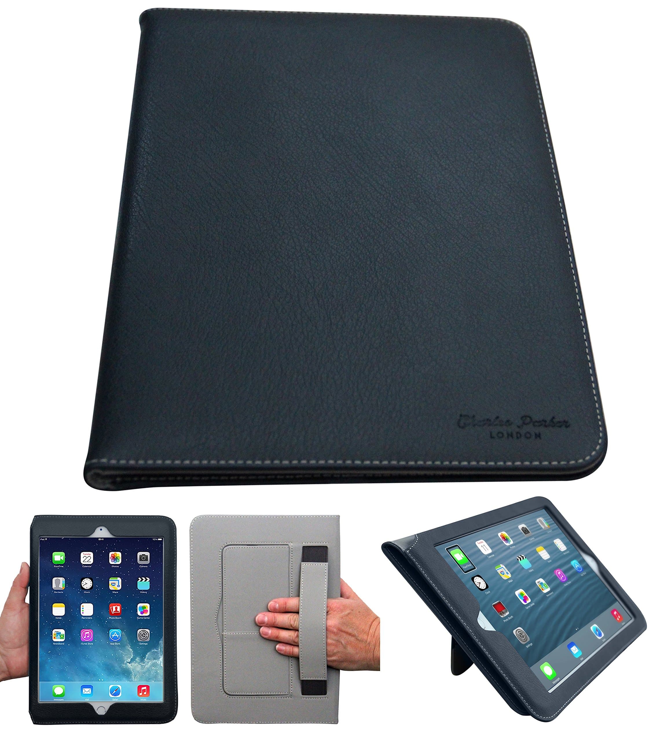 Charles Parker iPad Air 2 Leather Case & iPad Air Leather Case - compatible with all iPad Air (5th Gen) and iPad Air 2 (6th Gen) models with Microfiber Cloth