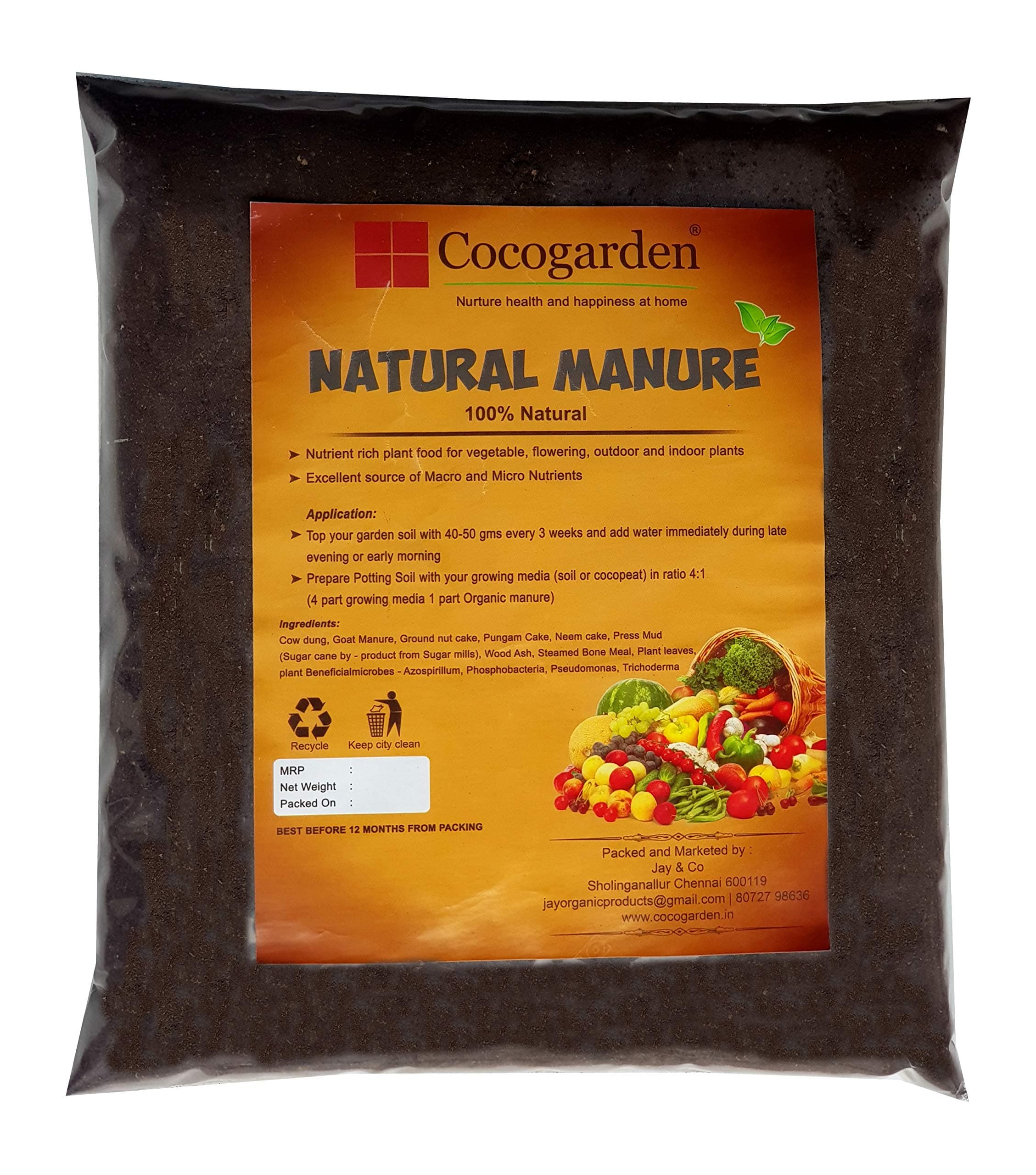 Organic Fertilizer Manure for Home Plants, 2 kg
