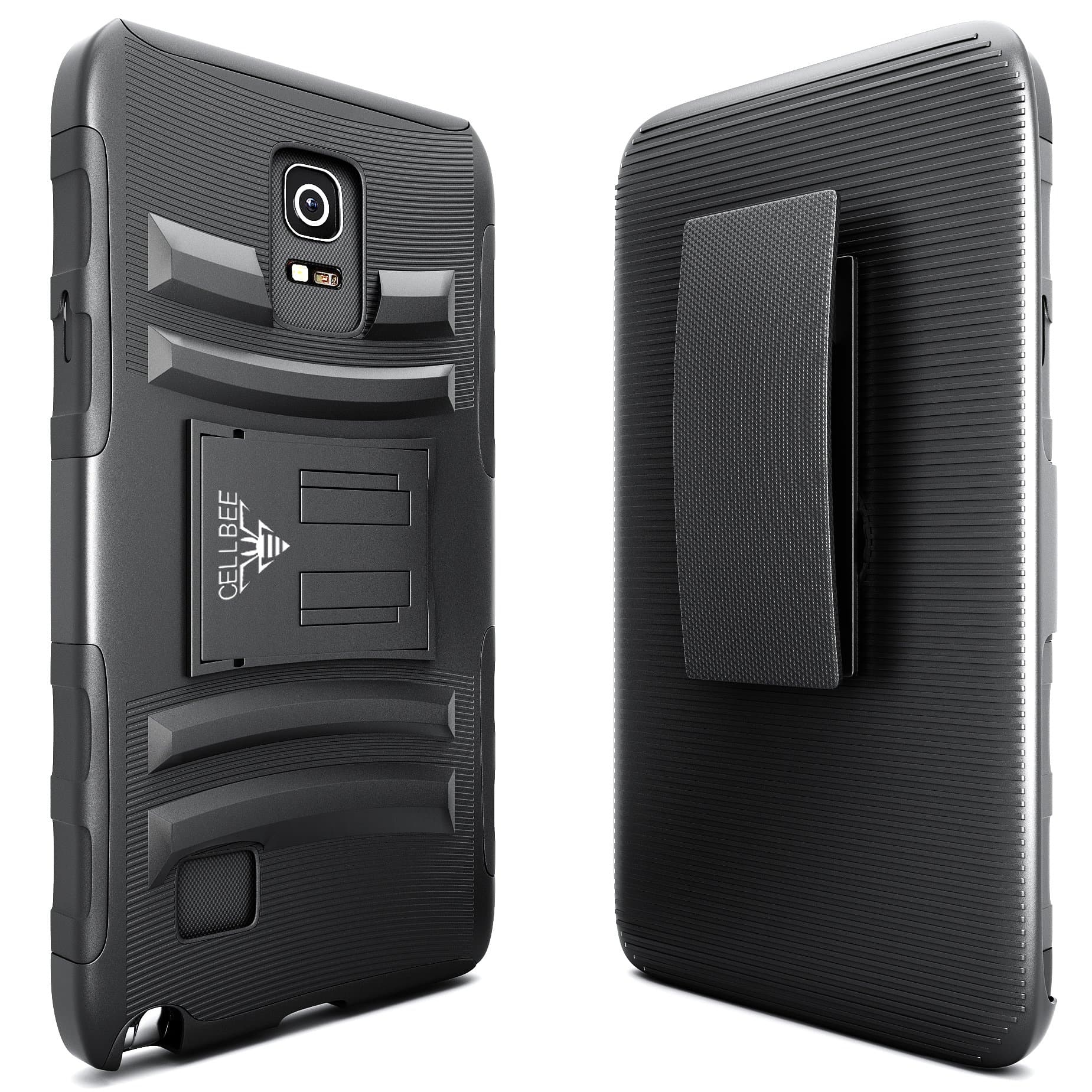 Galaxy Note 4 Case, CellBee® [Life Companion] Samsung Galaxy Note 4 Case Dual Layer Heavy Duty Holster Case with Kickstand and Locking Belt Swivel Clip for Samsung Galaxy Note 4
