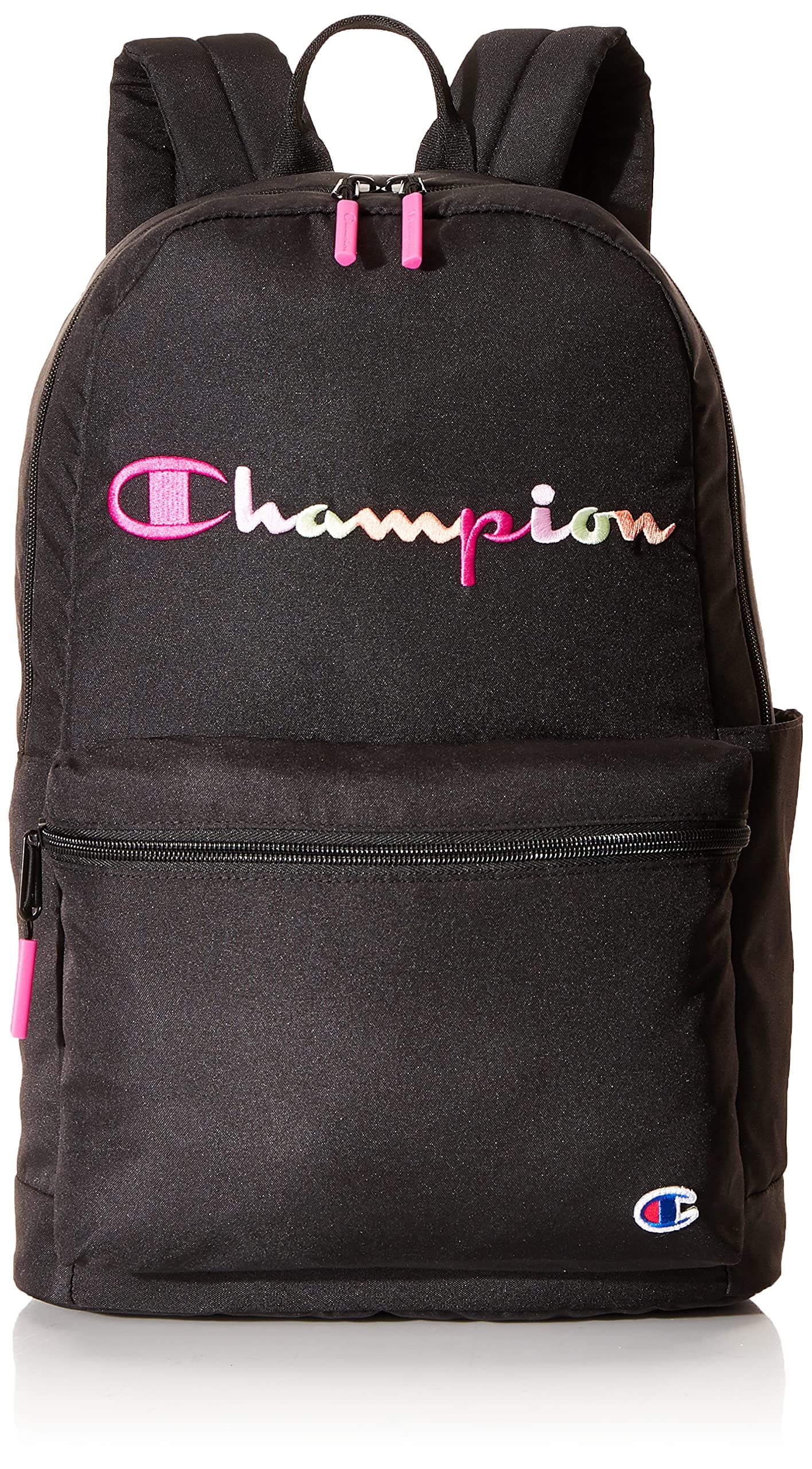Champion unisex adult Billboard Backpack, Black/Pink, One Size US