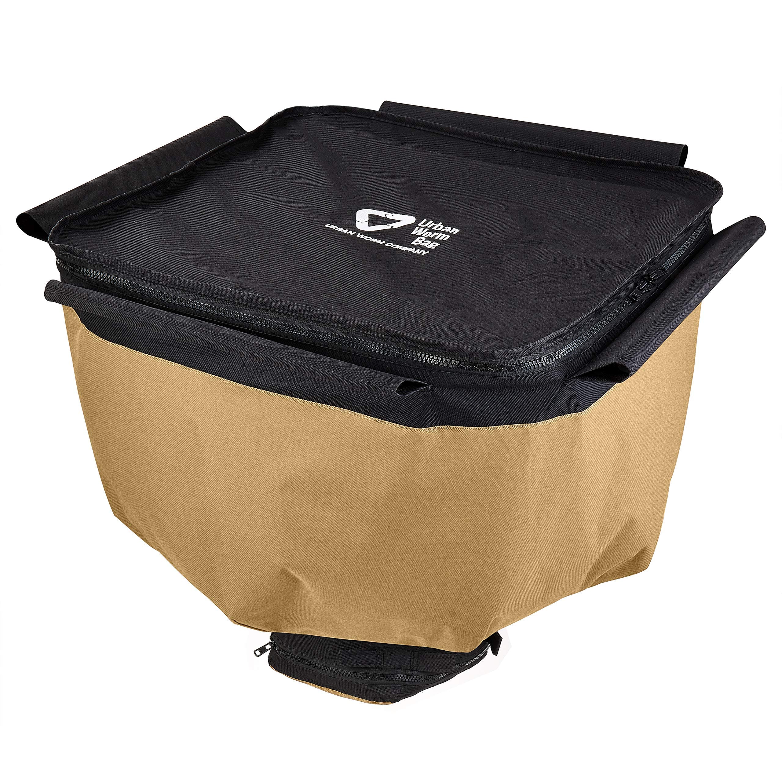 Urban Worm Urban Worm Composting Bin Version 2 - Black, Khaki - 24"L x 24"W x 22"H - 5.3 Cubic Feet - Oxford Fabric with Polyurethane Coating - Indoor Compost Bin
