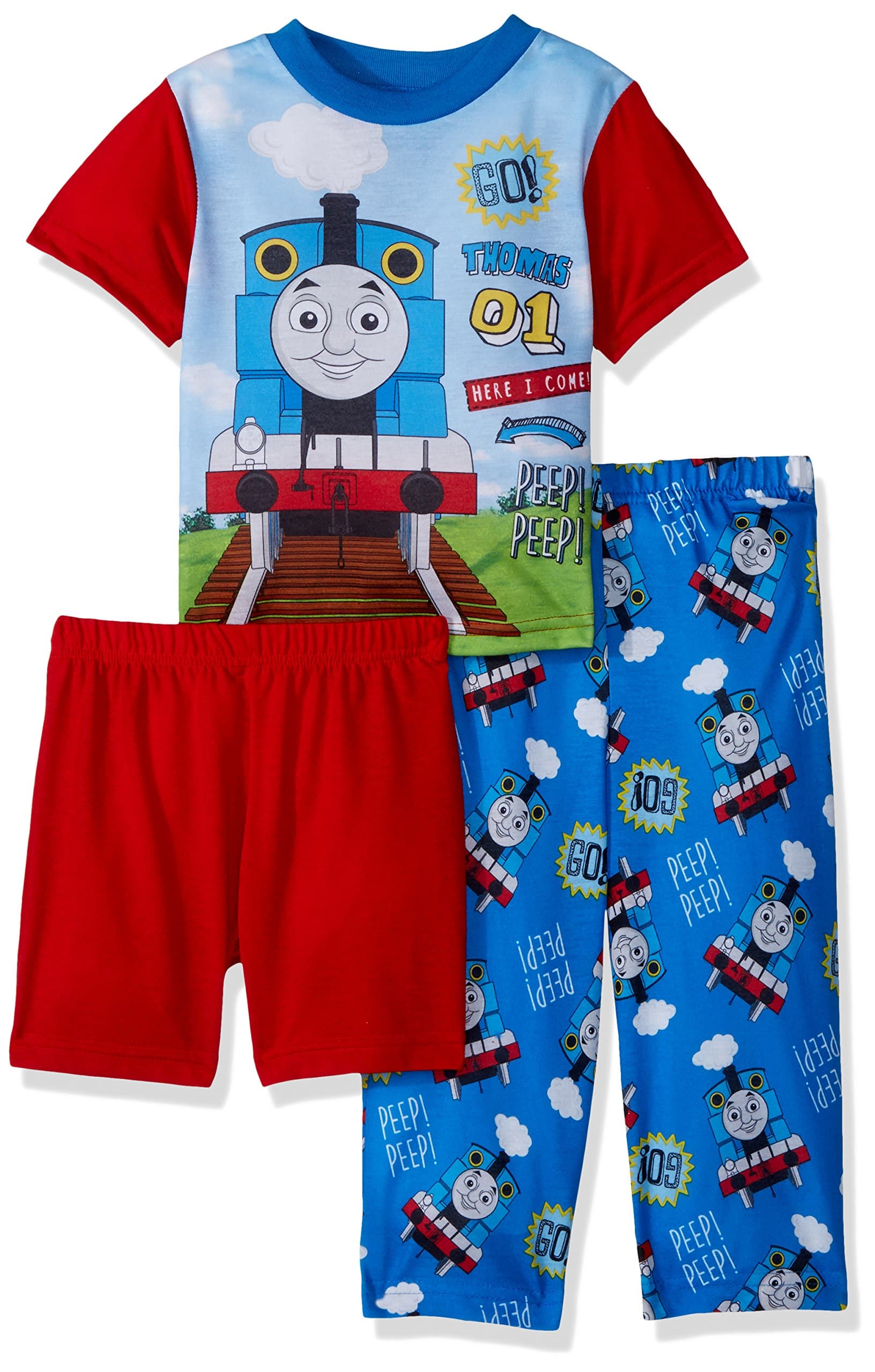 Thomas the Train & Friends Boys 3 piece Shorts Pajamas Set (Toddler)
