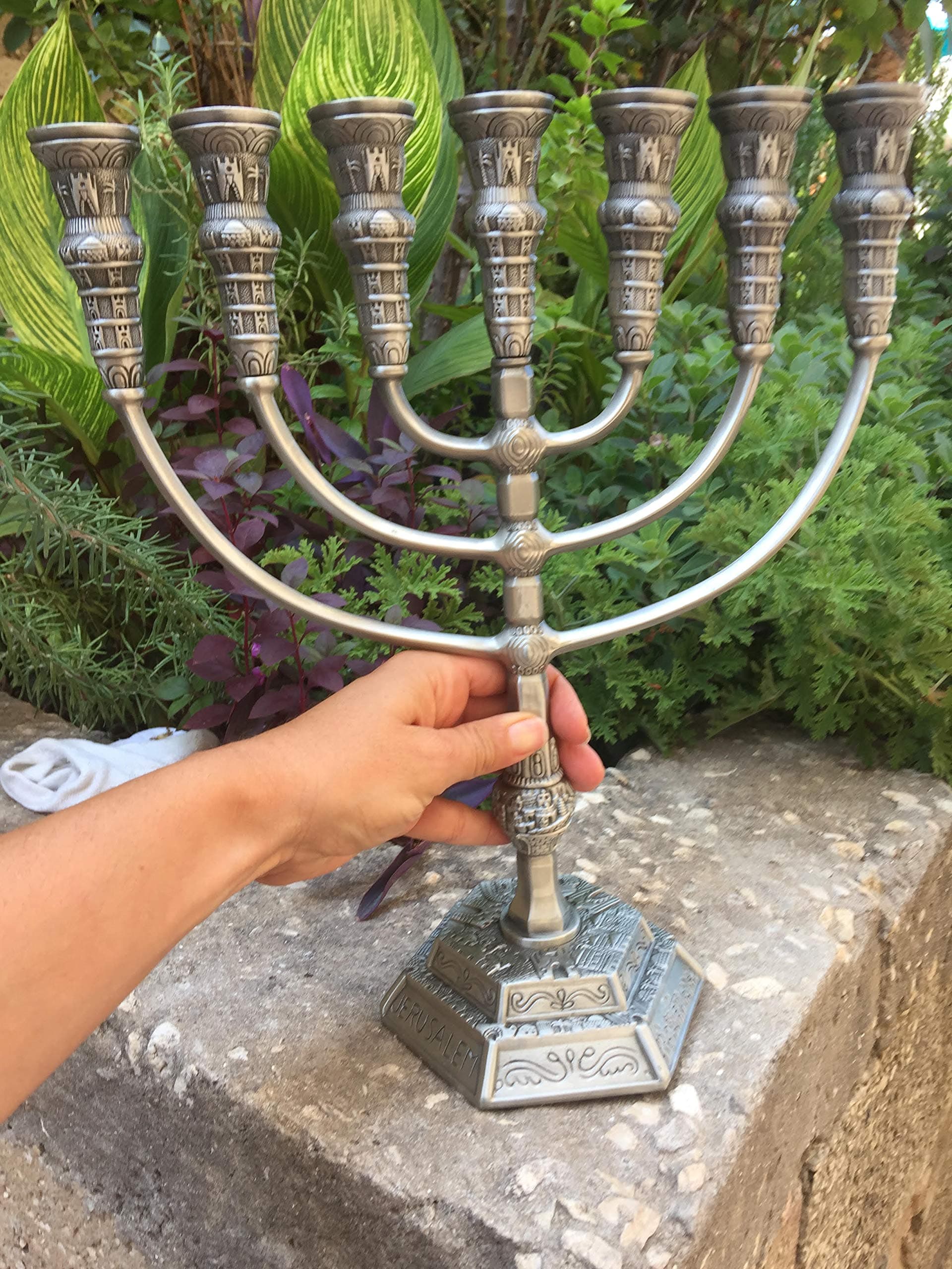 Menorah Jerusalem Temple 14 Inch Height 35 Cm 7 Branches puter XL