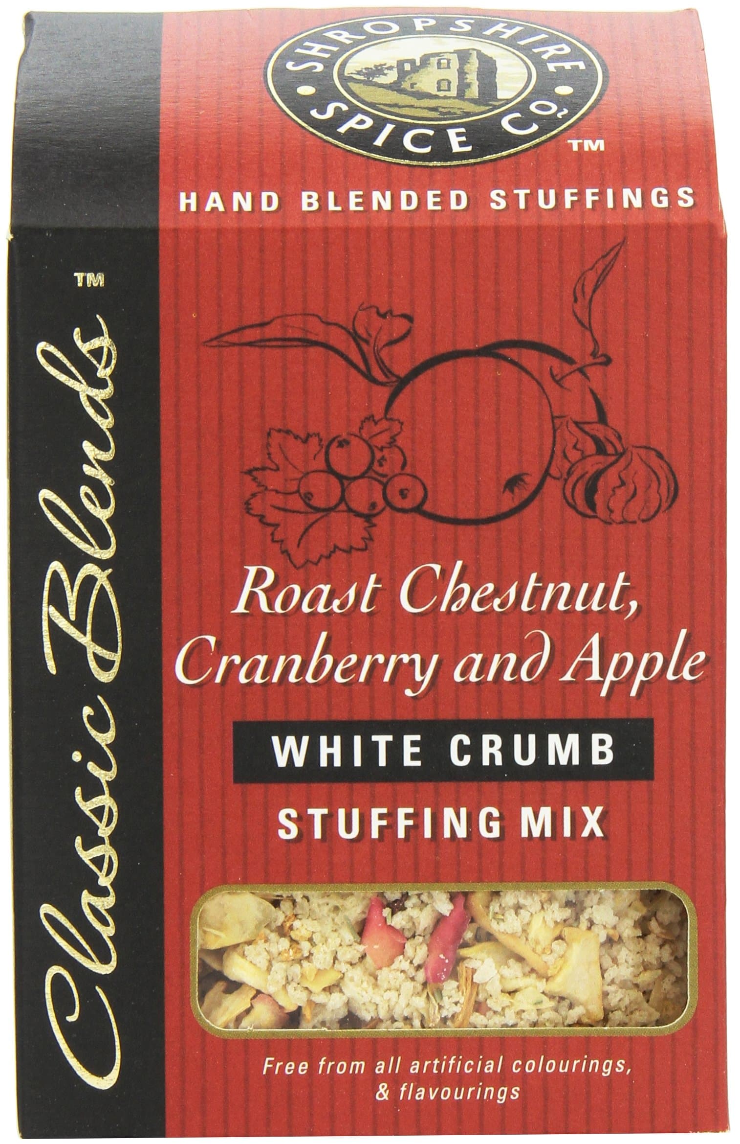 Shropshire Spice Roast Chestnut/Cranberry and Apple White Crumb Stuffing Mix 150 g (Pack of 6)