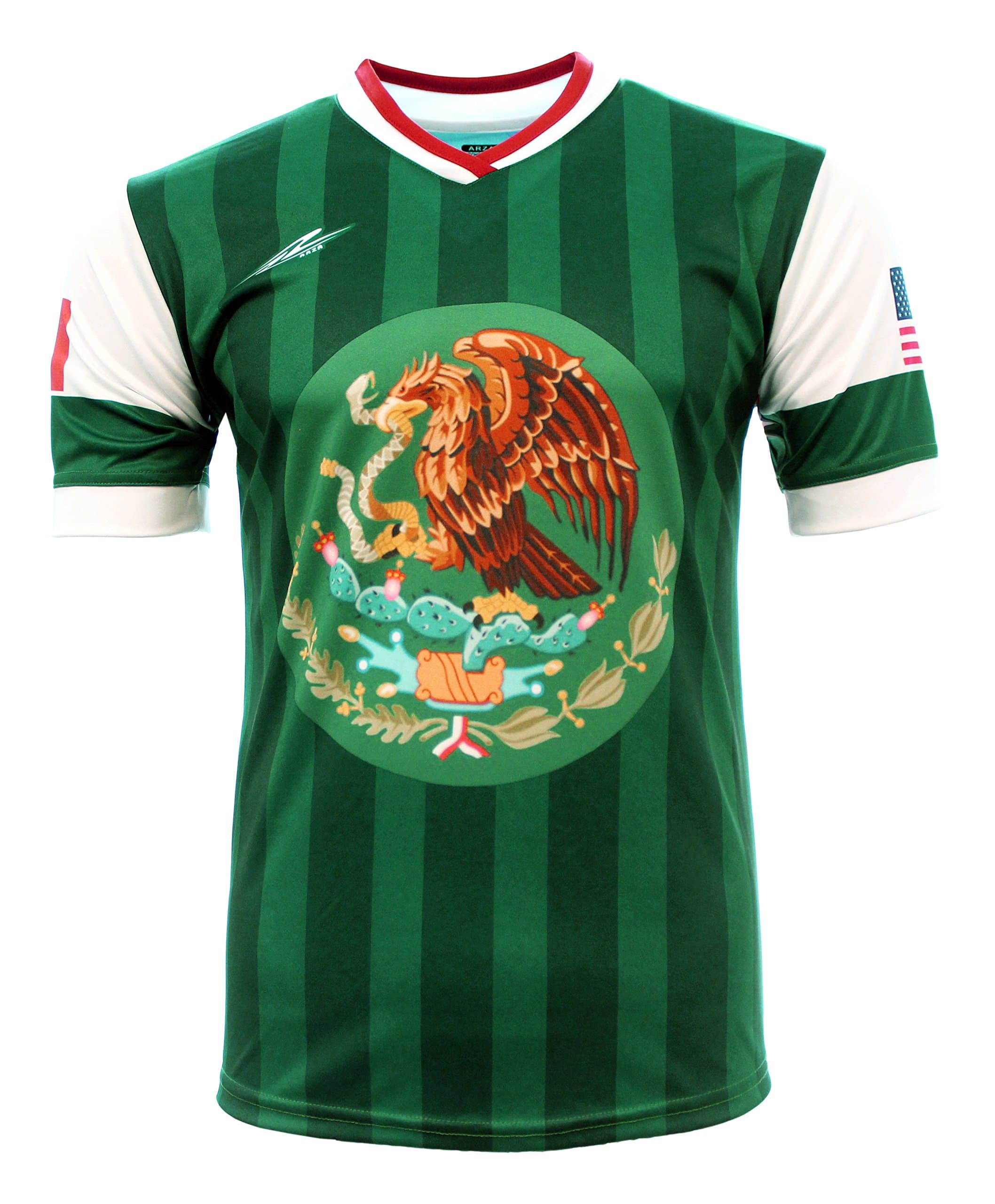 ARZA Sports Men’s Mexico–USA Pride Jersey – Short Sleeve Lightweight Fan Shirt