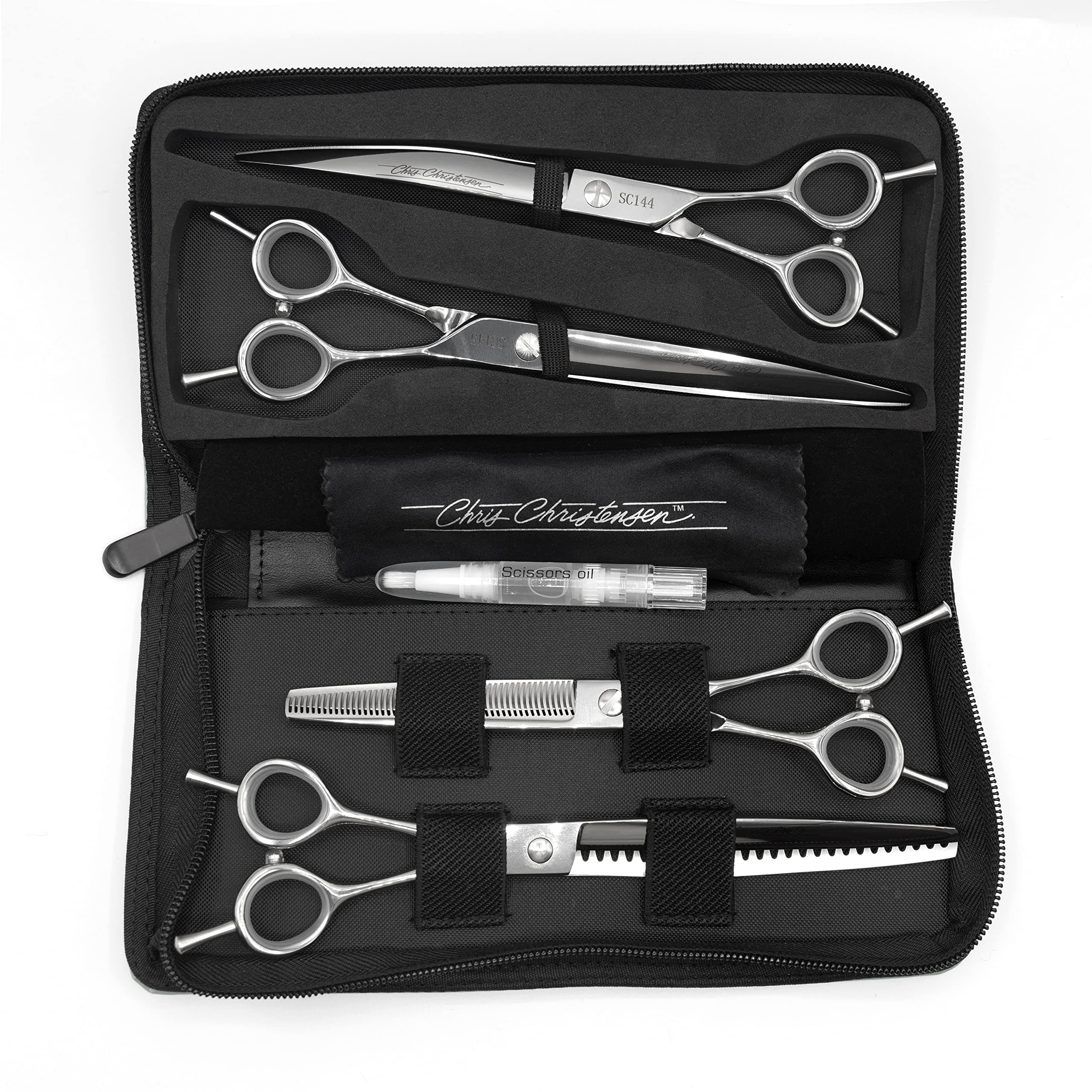 Classic Series Grooming Shears, Full Set of Shears With Case, Groom Like a Professional, Any Skill Level, Made From 440C Japanese Steel