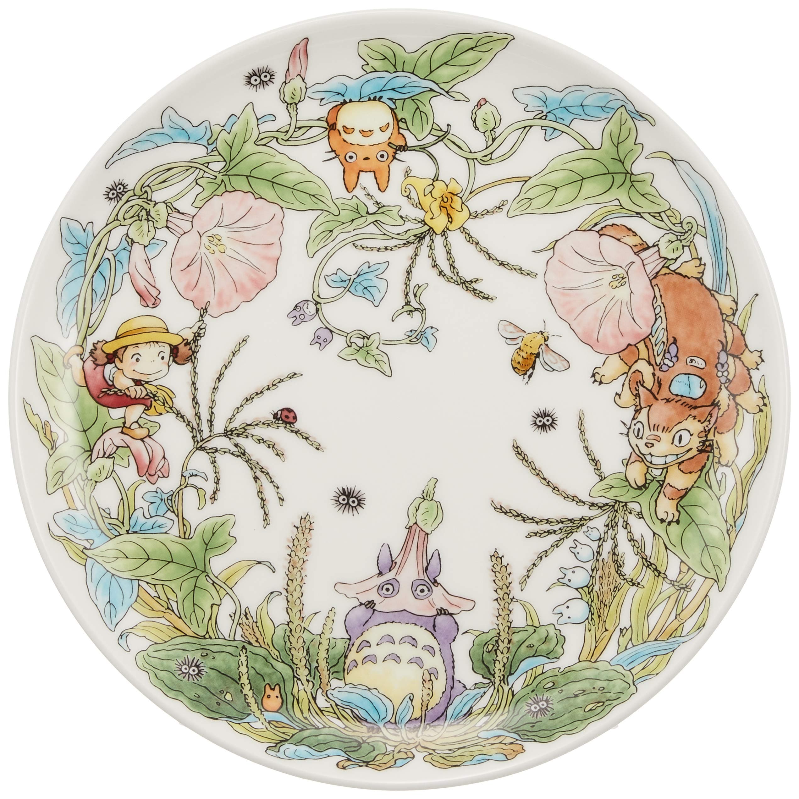 Noritake Noritake T50116A/4660-4 My Neighbor Totoro Plate 9.1 inches (23 cm), Hiruga Hiruga-Hiruga-Hiruga-Hen, Microwave Safe, 1 Piece, Bone China