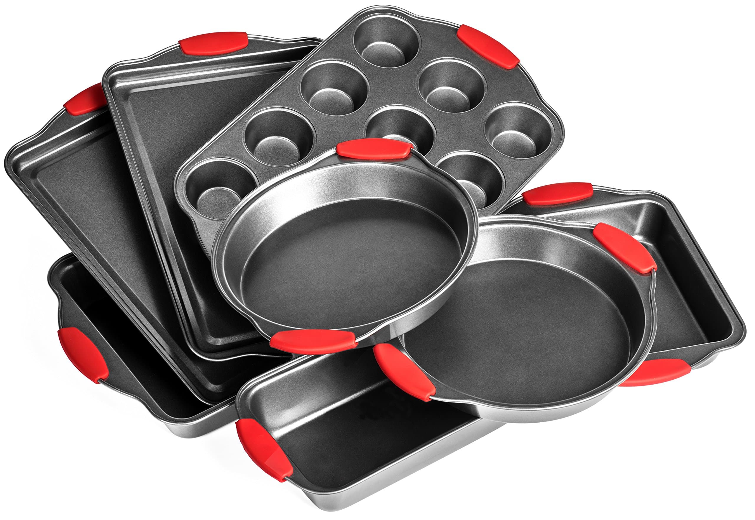 8 Piece Ultra NonStick Baking Pans Set - Bakeware Set - Cookware Set