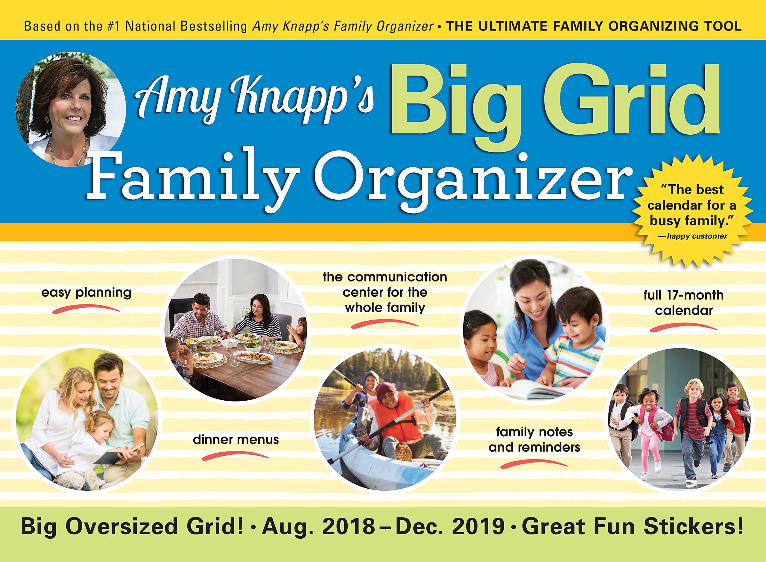 2019 Amy Knapp's Big Grid Family Organizer Wall Calendar: August 2018-December 2019 Calendar – Wall Calendar, May 1, 2018