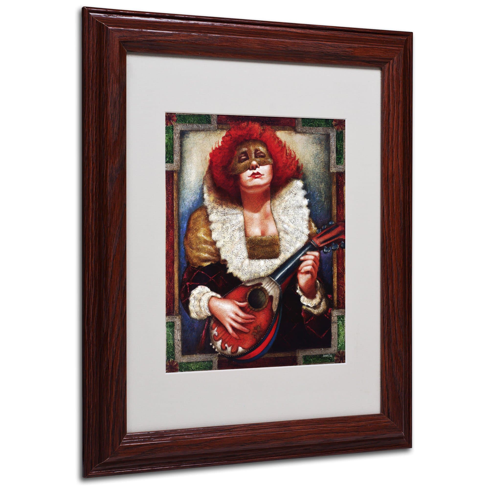 Lady of Laudes Artwork by Edgar Barrios, Wood Frame, 11 by 14-Inch