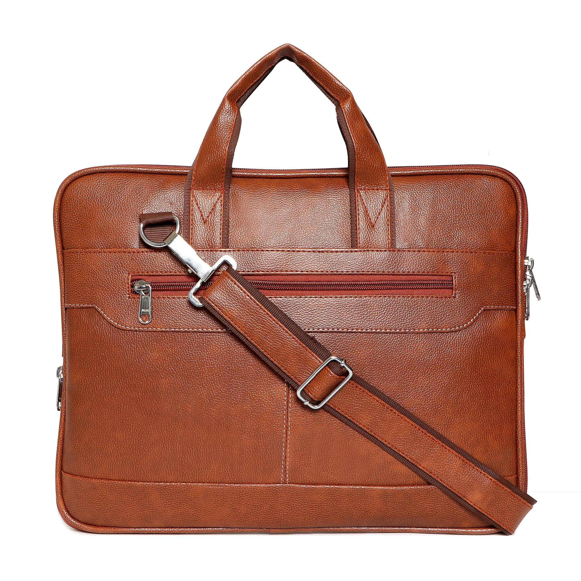 Men's Black Synthetic Leather Briefcase Best Laptop Messenger Bag Satchel for Men