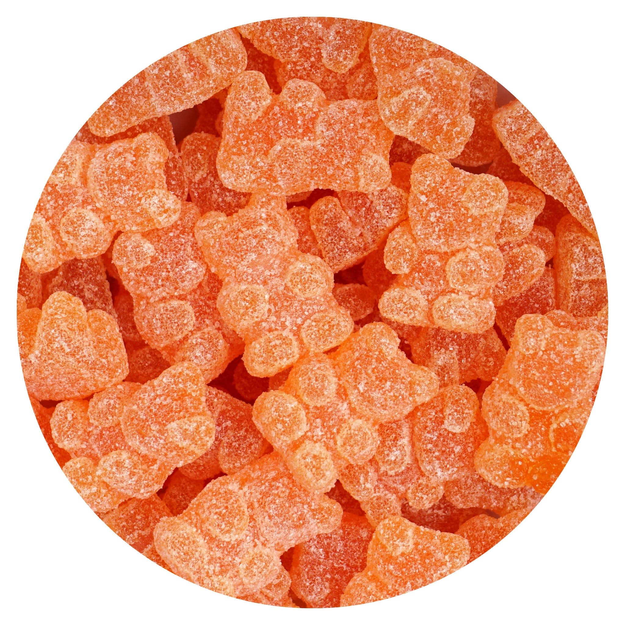 The Hampton Candy Company Mimosa Sour Gummy Bears (Non-Alcoholic), 1 Pound Bulk Bag, Orange Candy, Orange Gummy Bears
