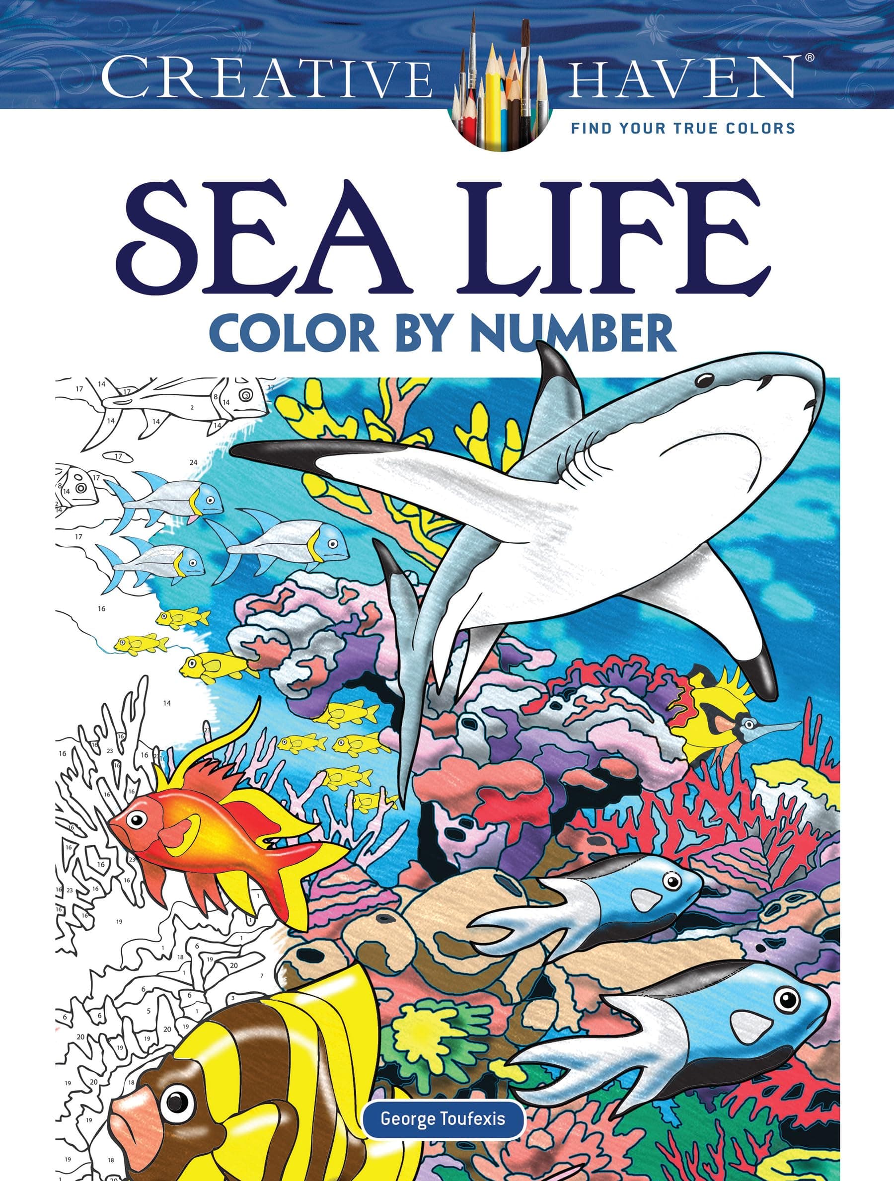 Creative Haven Sea Life Color by Number Coloring Book (Adult Coloring Books: Sea Life)