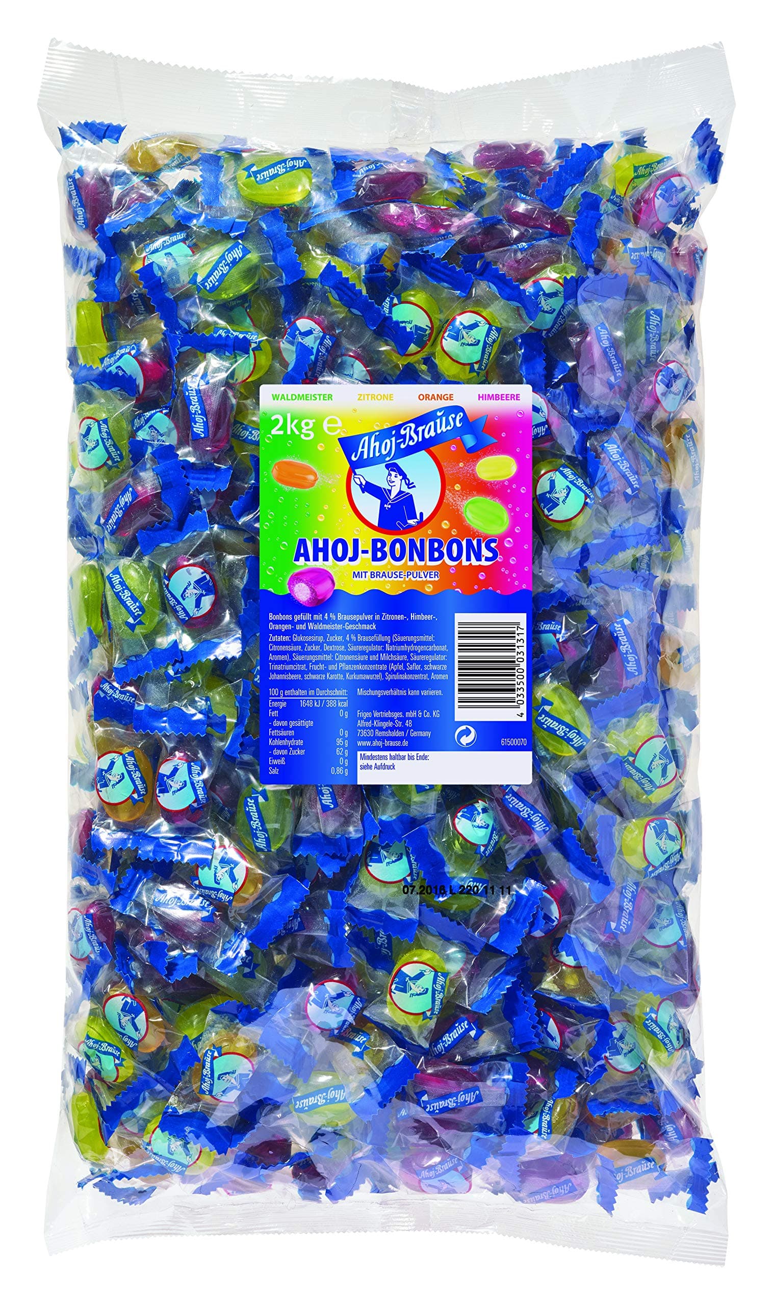 Frigeo Ahoj-Brause Ahoj-Bonbons 4-fach, 1-er Pack (1 x 2 kg)