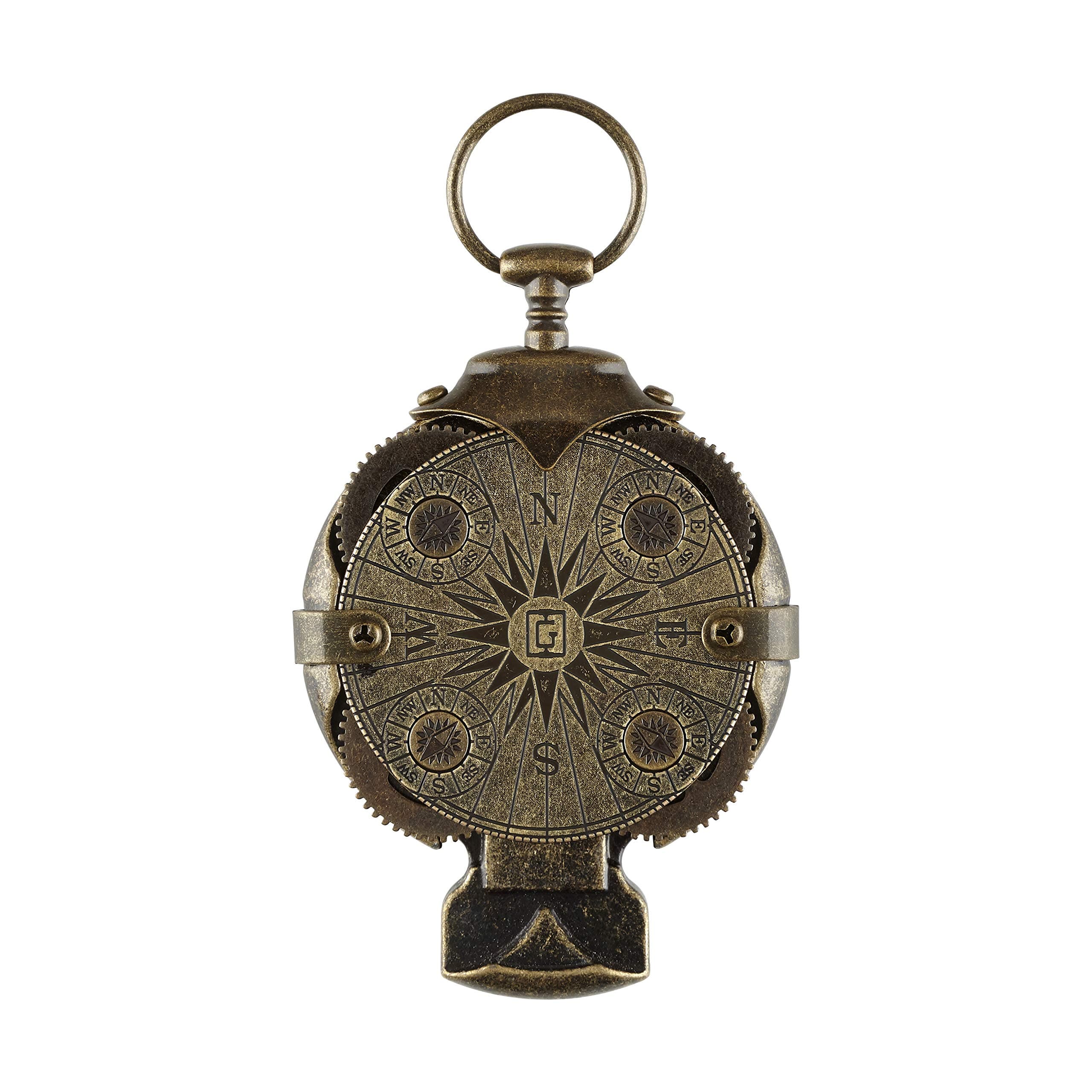 Round Cryptex USB Flash Drive | Unique Password Protected Flash Drive | Safely Store Up To 256gb | brass Coloured Portable Flash Drive | Inspired By Leonardo Da Vincis Sketches