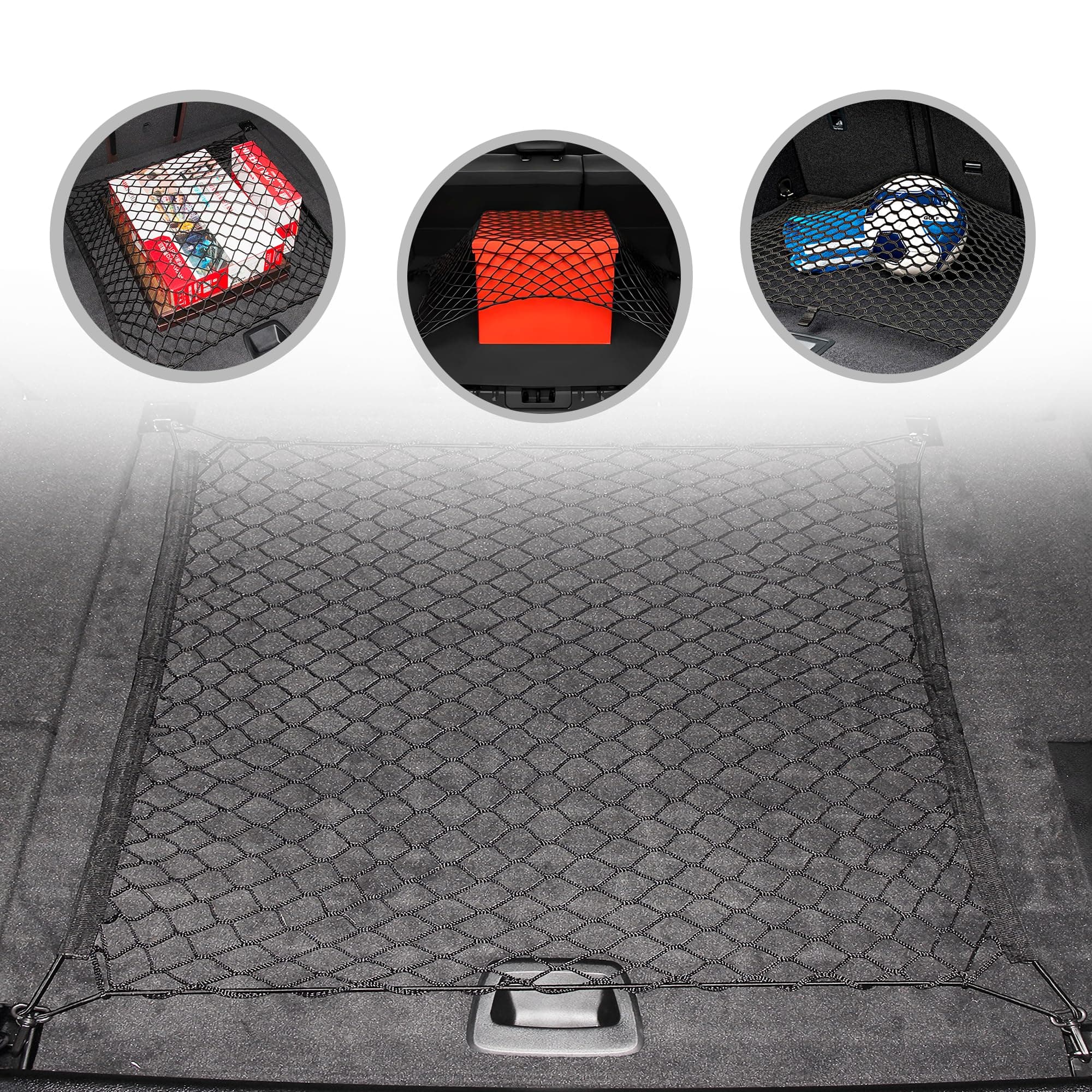 Floor Style Trunk Cargo Net for BMW 5 Series 520i 525i 525xi 528i 528xi 530i 530xi 535d 535i 535i GT xDrive 545i 550i 550i GT 550i GT xDrive 2004-2021 New