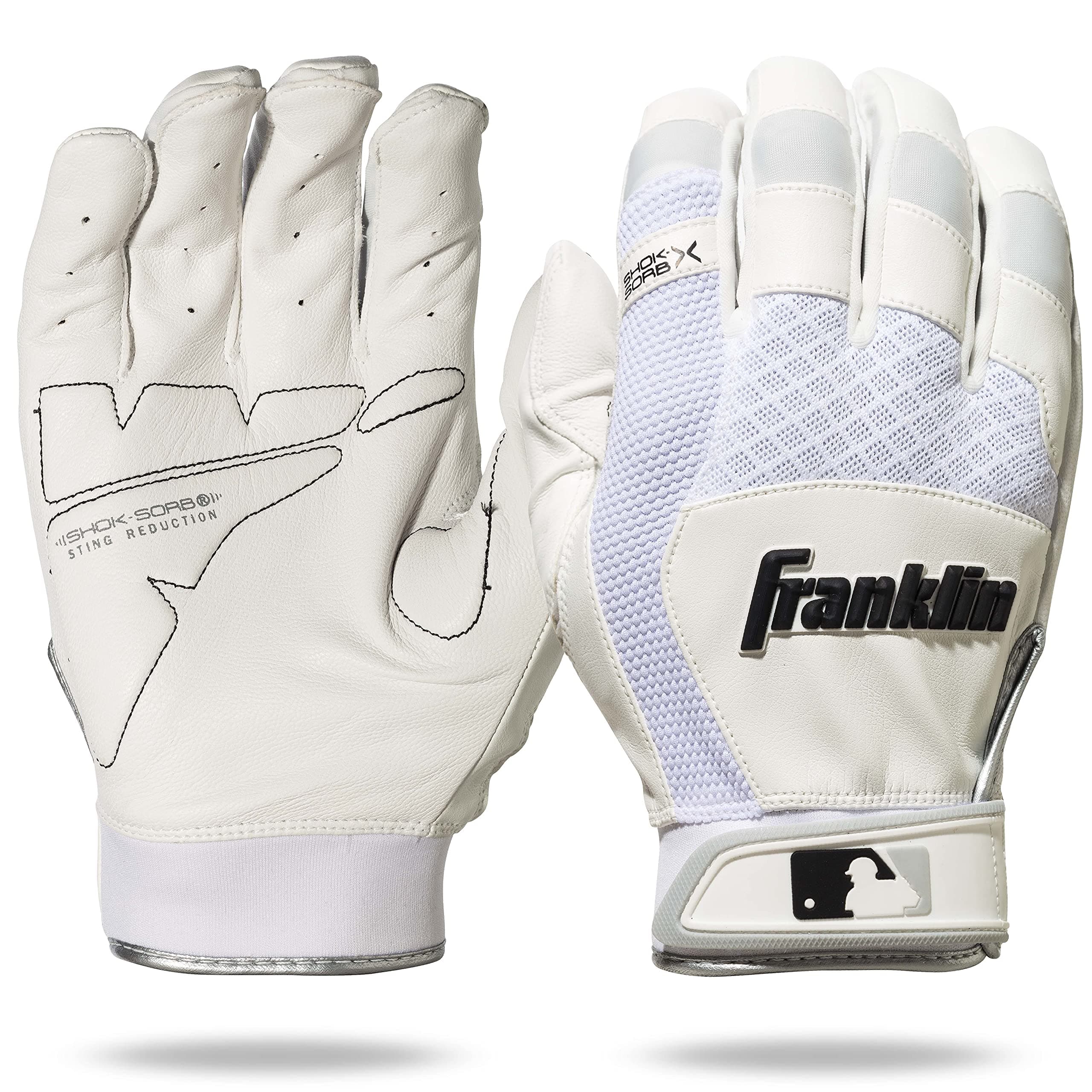 Franklin Sports MLB Shok-Sorb X Baseball Batting Gloves