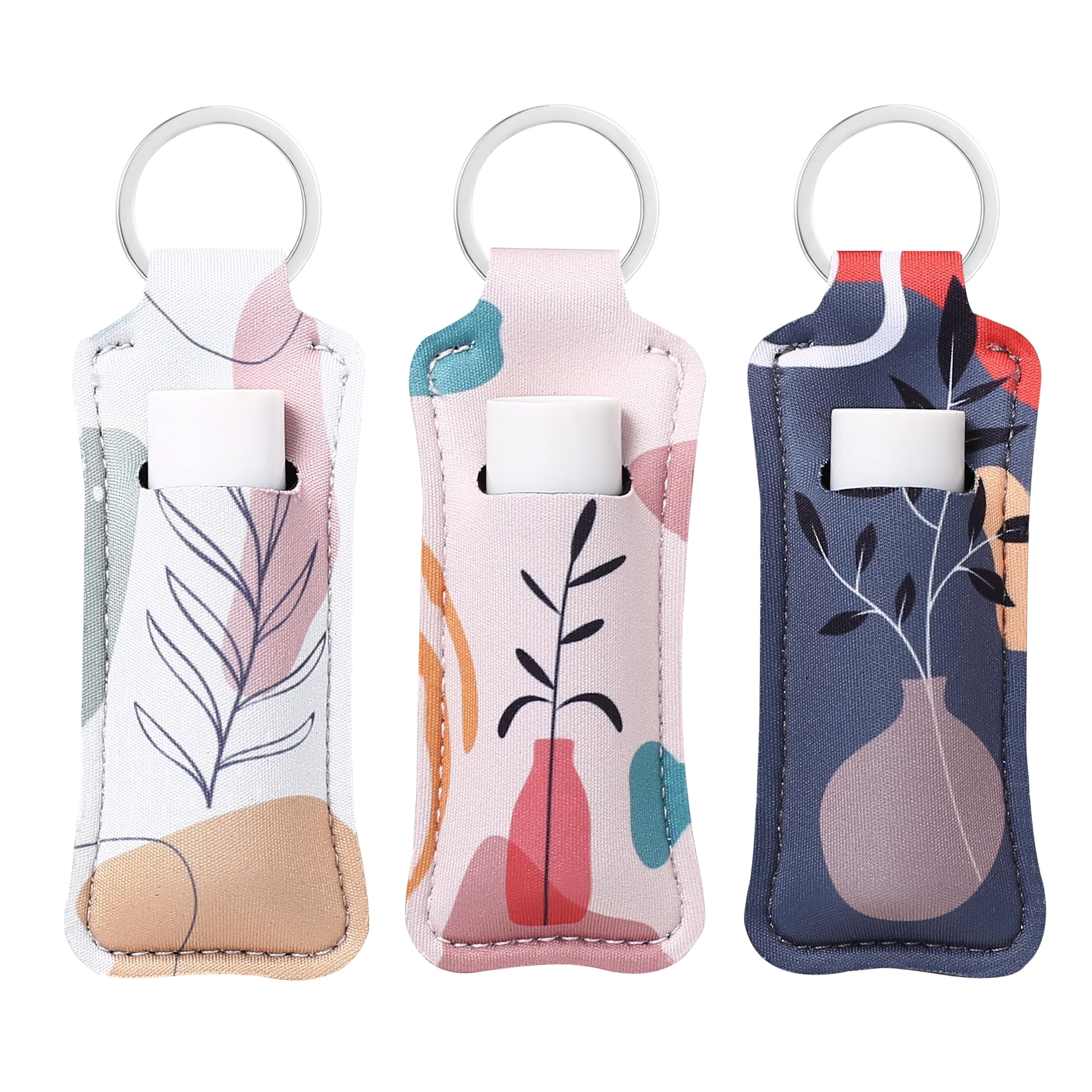 Chapstick Holder Keychain Cute Lip Balm Keychain Holder with Clip