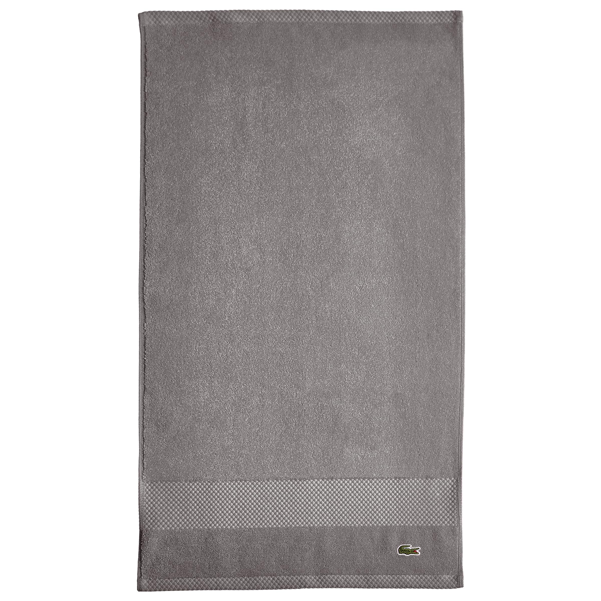 Lacoste Heritage 100% Supima Cotton Hand Towel, Meteorite, 16" x 30" โ Highly Absorbent & Quick Drying, Premium Super Soft Bath Towel, Bathroom Essential, Gift for All Occasions, Machine Washable
