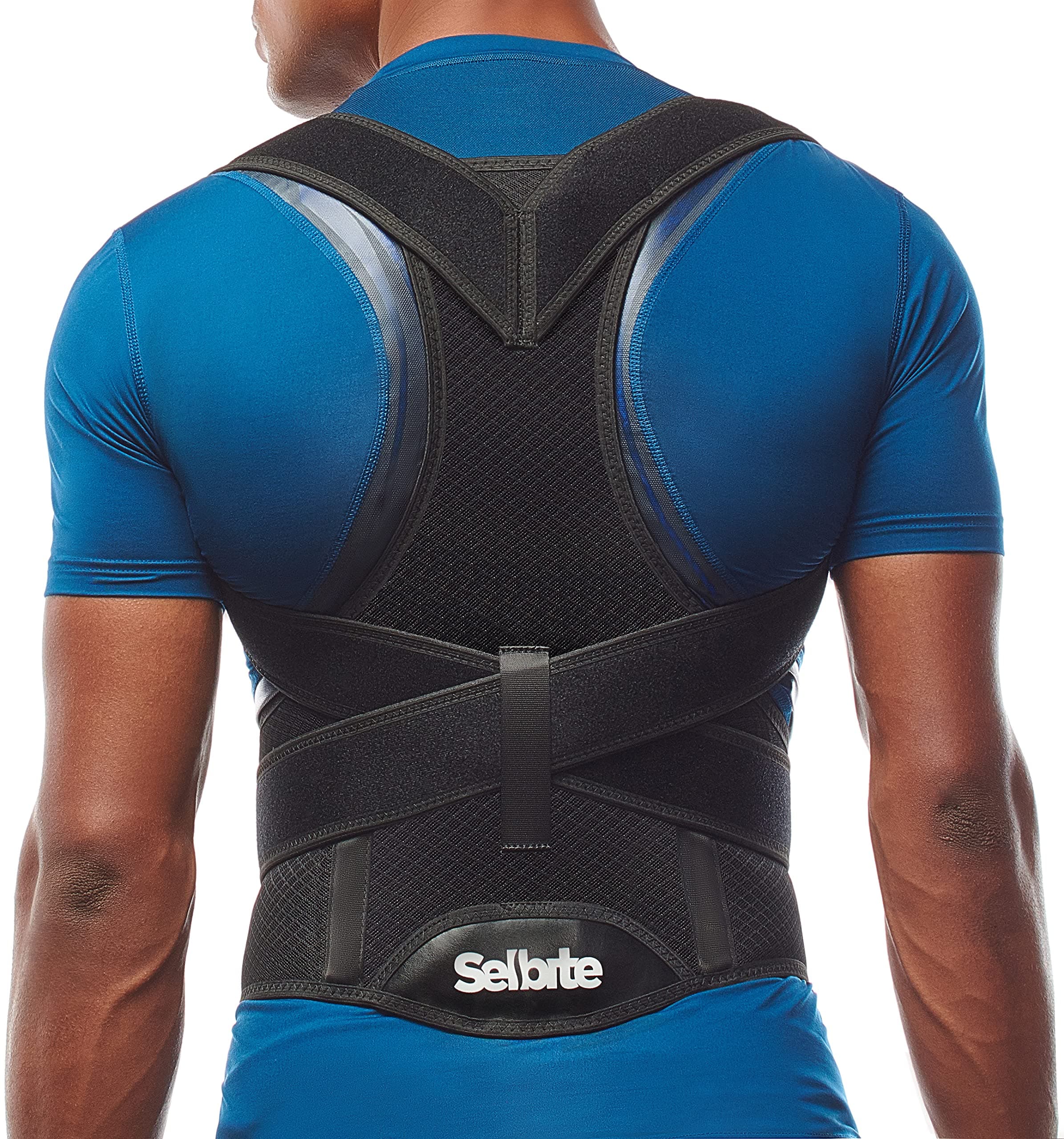 Posture Corrector for Men and Women - Back Brace for Upper and Lower Body Support - Adjustable Straightener with Pain Relief and Muscle Memory (Large)