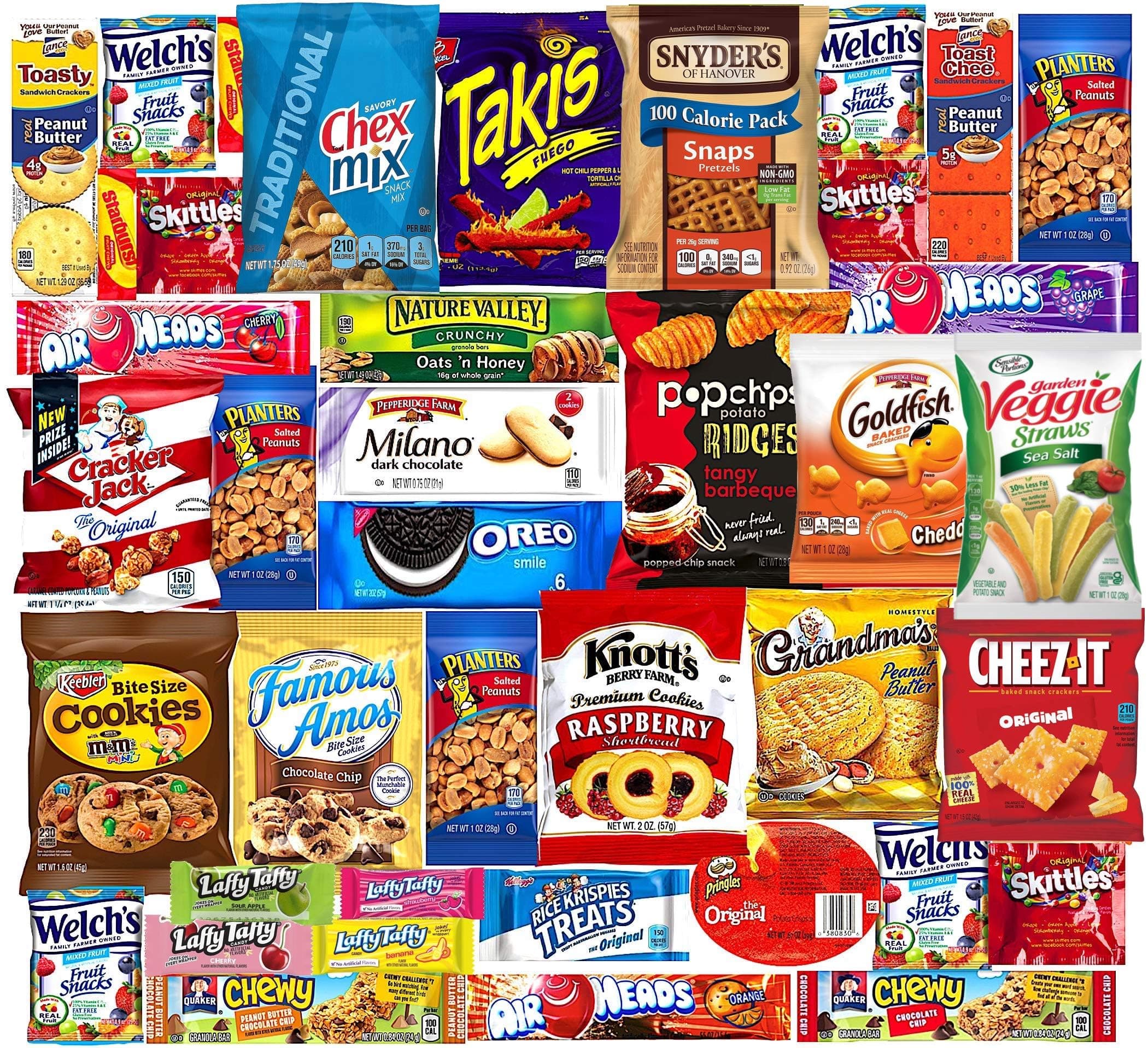 Ultimate Snacks Care Package Comes in Beautiful Gift Box- (40 count) Bulk Variety Sampler, Chips, Cookies, Bars, Candies, Nuts,, Great For Christmas, Office Meetings , Friends & Family, Military, College Students, New Year