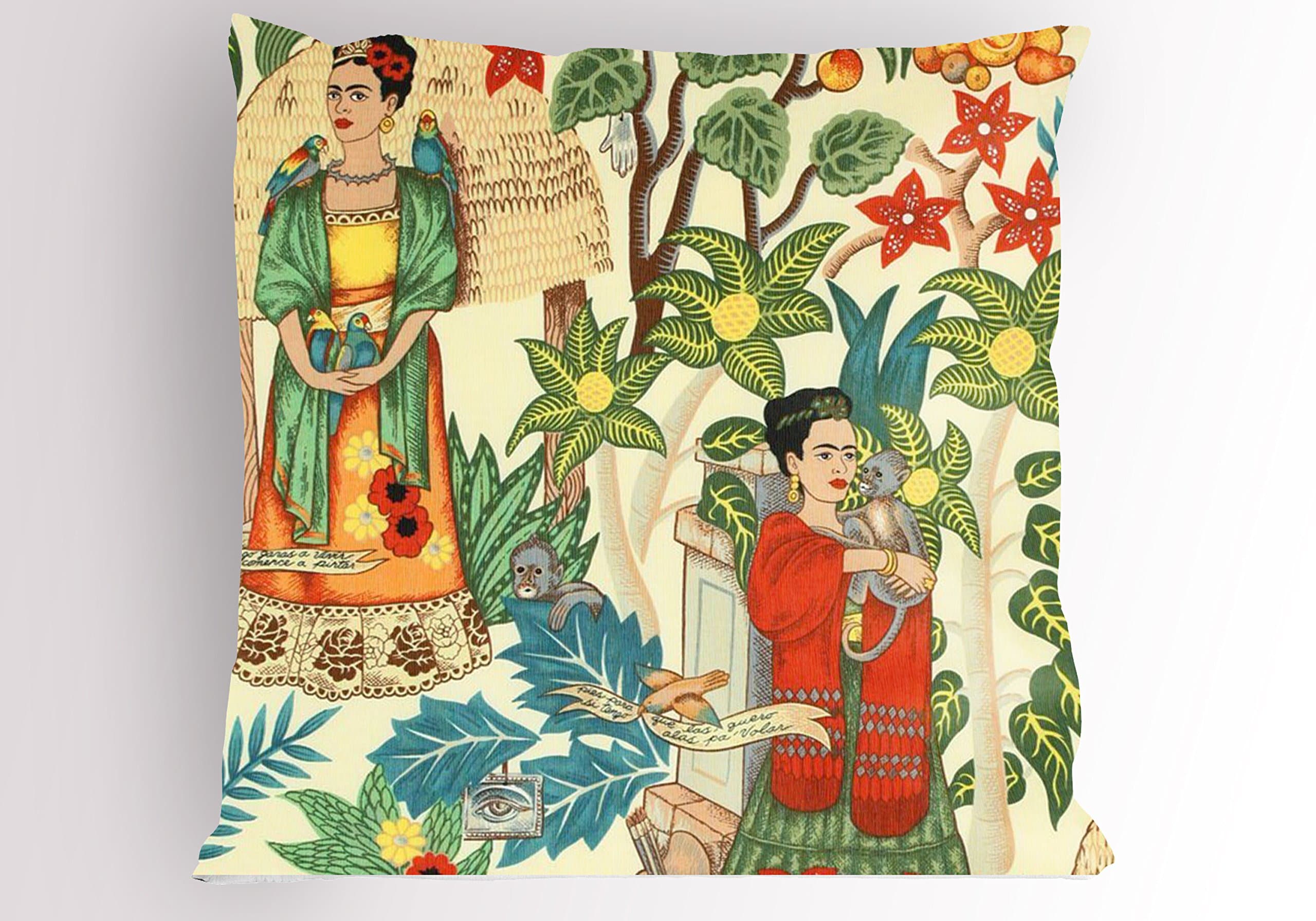 Frida Fabric Alexander Henry Fasfion Design Decorative Throw Pillow Cover Cushion Case 18X18 Inch