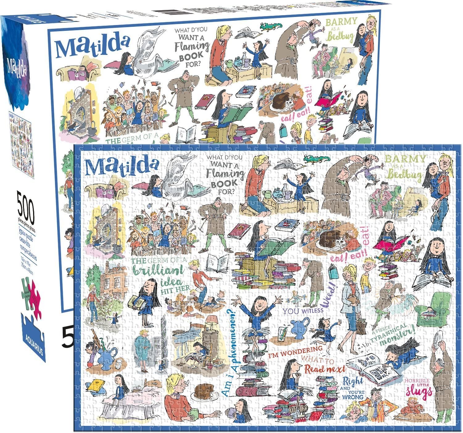 AQUARIUSAQUARIUS 62155 Dahl- Matilda 500pc Puzzle, 8"