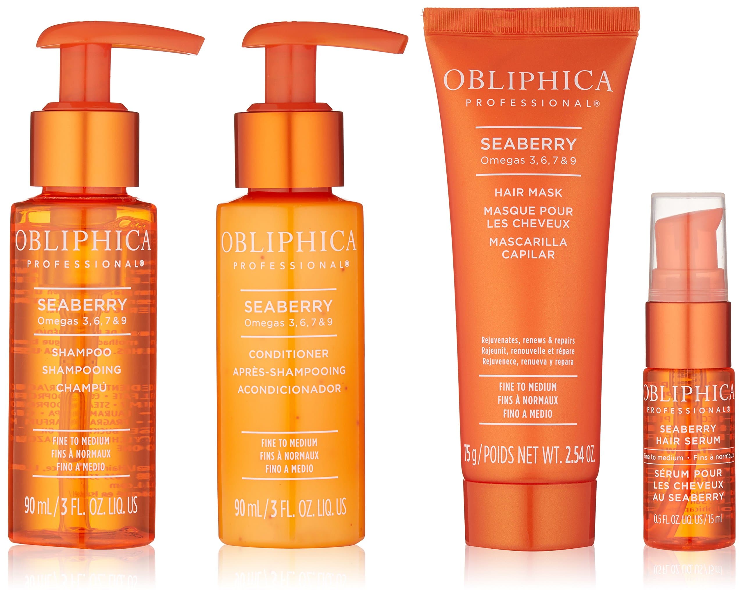 Obliphica Seaberry Fine to Medium Travel Kit - Elevate Your Hair Care On the Go