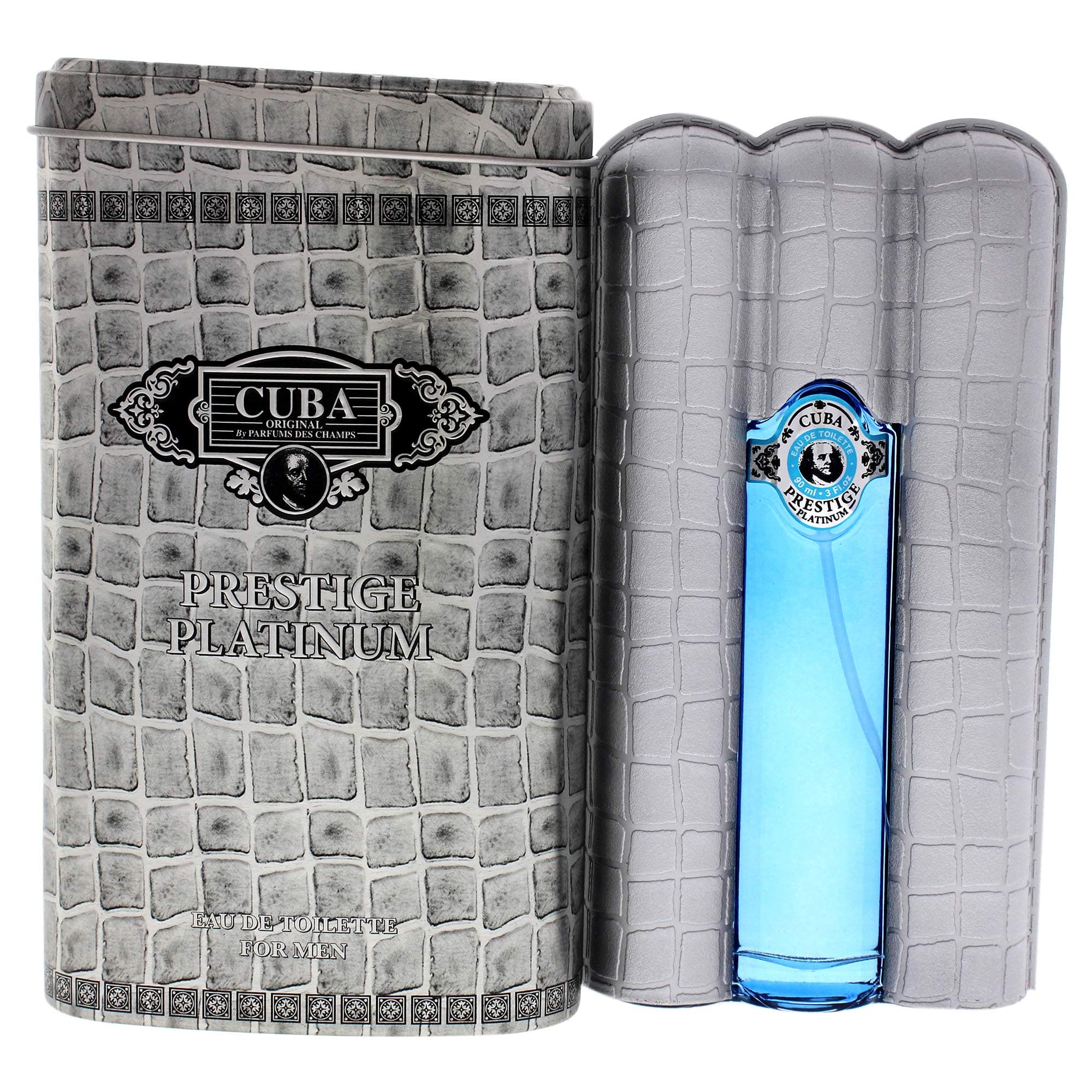 Original by Parfums Des Champs Prestige Platinum by Cuba, 3 oz Eau De Toilette Spray for Men (CUBPRPM0009002)
