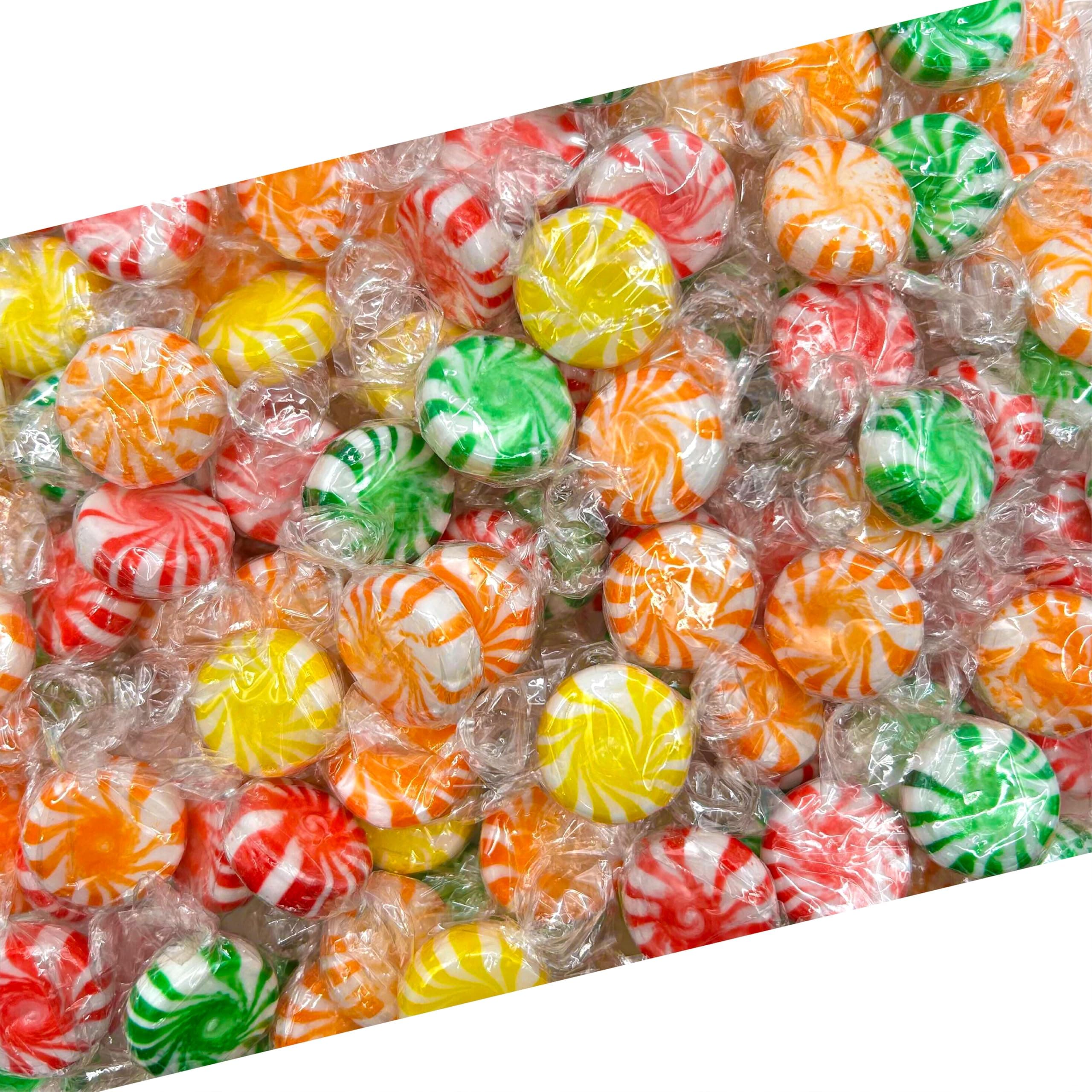 Fruit Starlights Hard Candy | 1 Pound Bag - Approx. 75 Count | Assorted Fruit Flavored Pinwheels | Individually Wrapped Candy | Orange, Lemon, Lime, Cherry