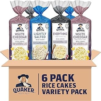 Large Rice Cakes, 3 Flavor Topper Variety Pack, Pack of 6
